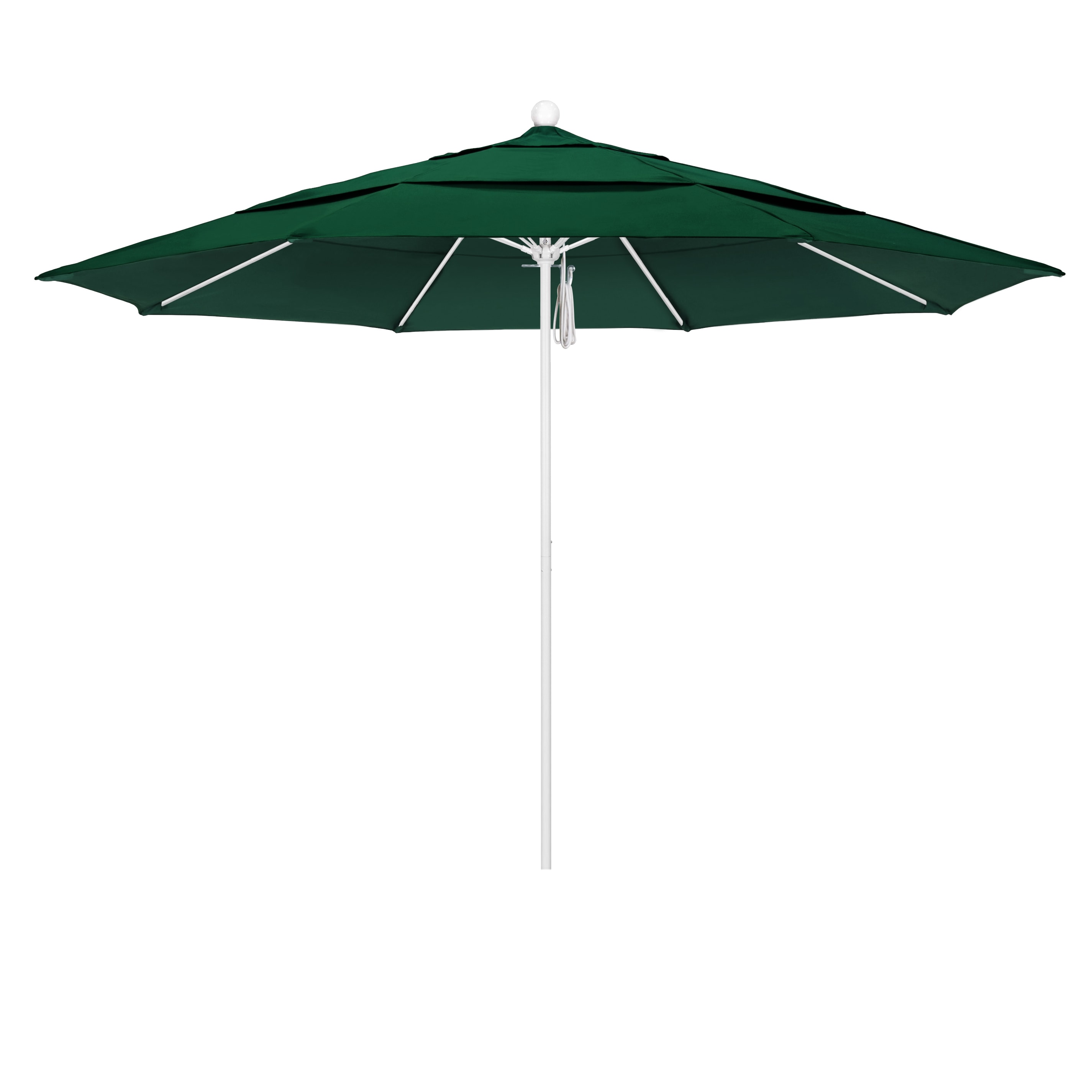 California Umbrella ALTO118170-5446-DWV 11-ft Aluminum Green No-tilt Market Patio Umbrella