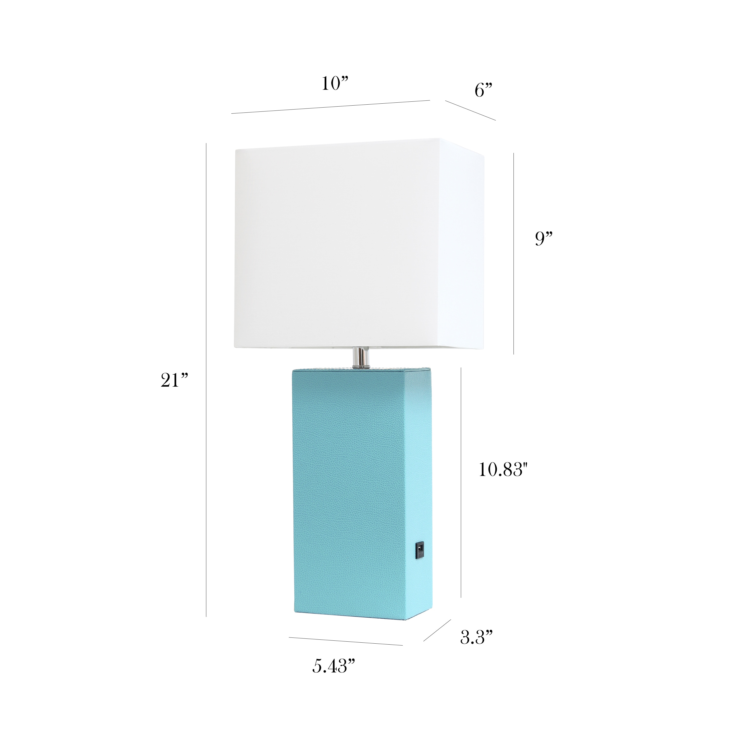 Elegant Designs LT1053-AQU Table-Lamps - View #3