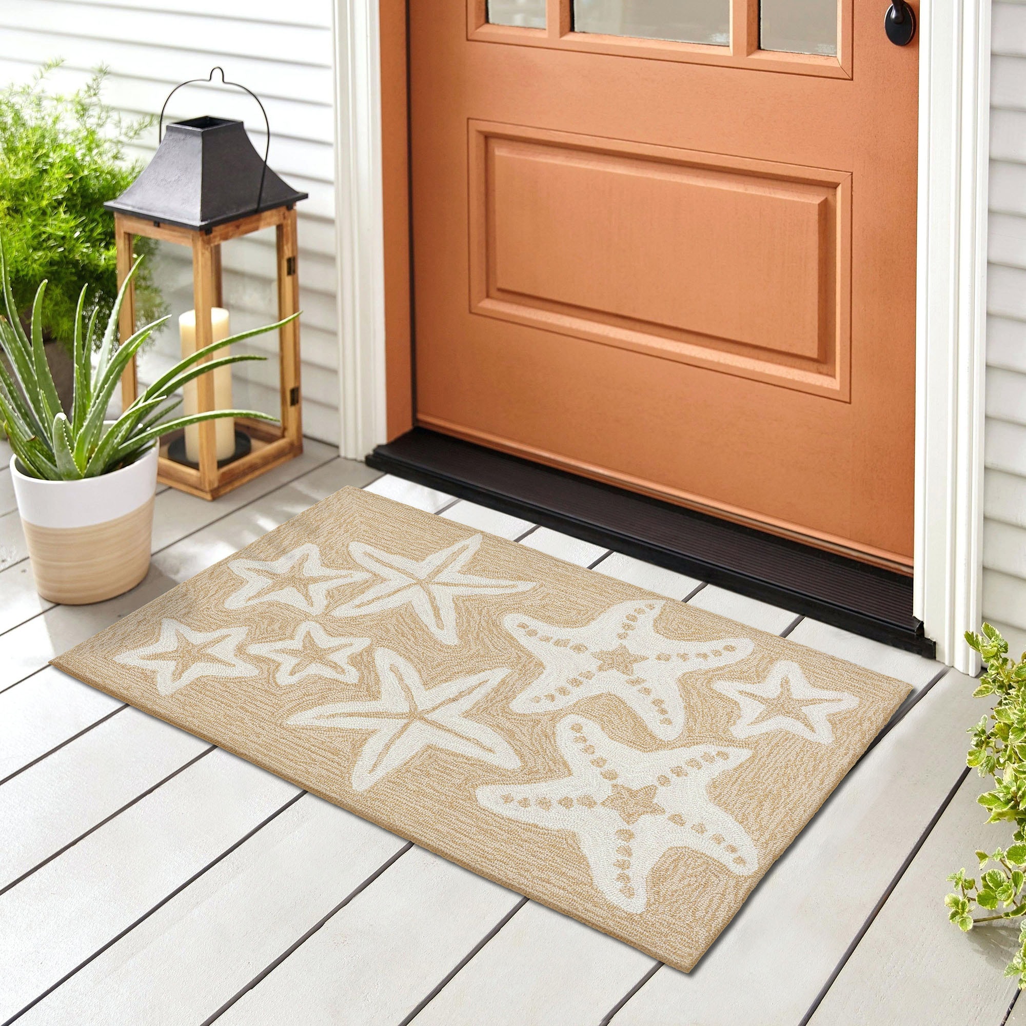 Liora Manne CAP23166712 Capri 2 x 3 (ft) Tufted Polyester Neutral Rectangular Indoor/Outdoor Coastal Area rug