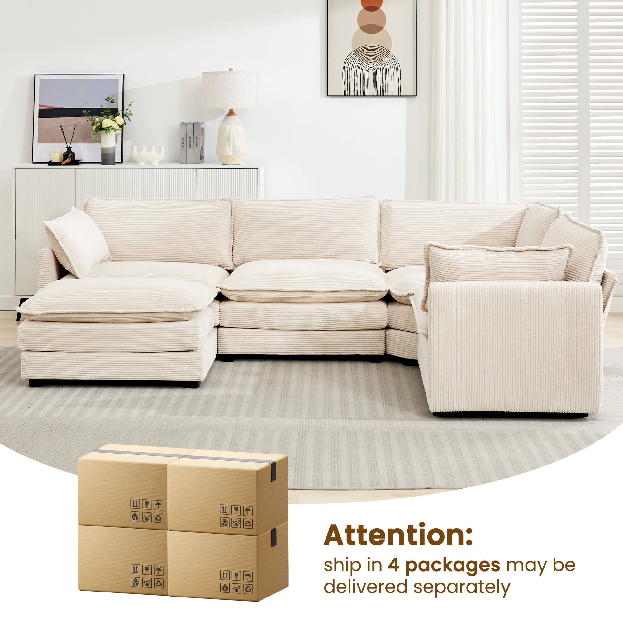 VOUA SAF-XNECW3-BE Sofas-Loveseats - View #7