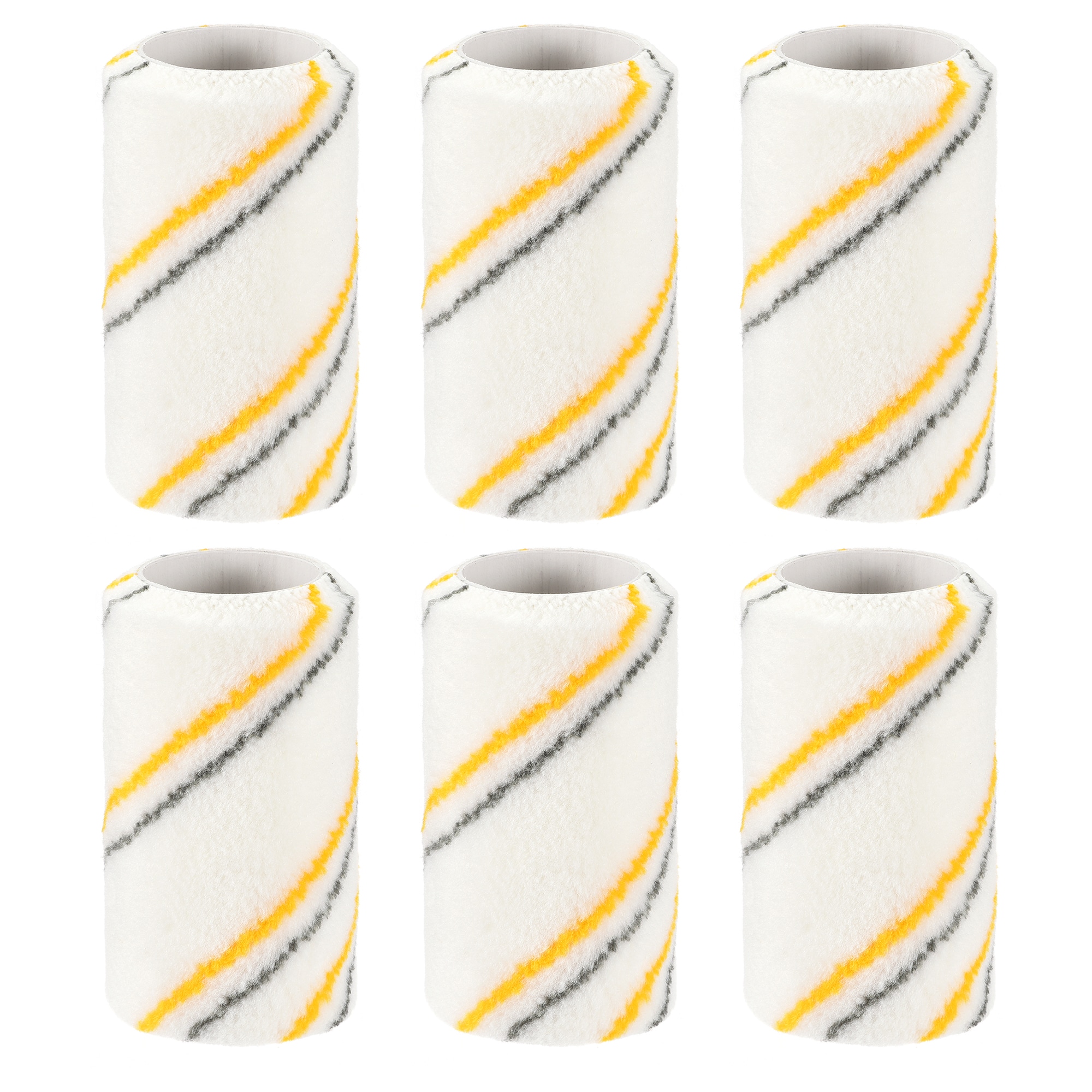 Unique Bargains Paint Roller Cover 4 Inch x 1/4inch Nap Mini Acrylic Fibers Brush for Household Wall Painting Treatment 6pcs