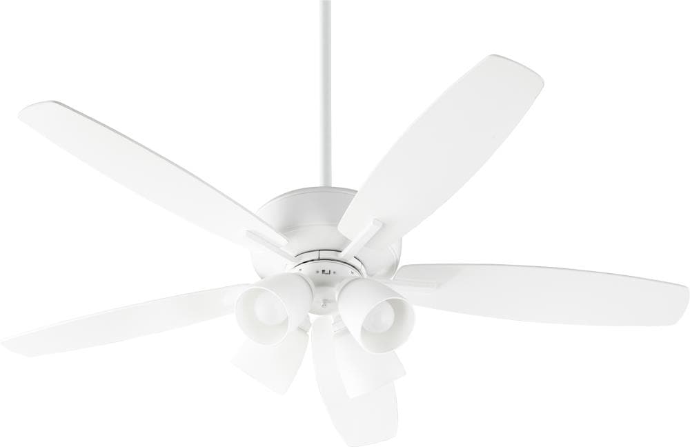 Quorum International 70525-408 Breeze 52-in Studio White Indoor Ceiling Fan with Light (5-Blade)