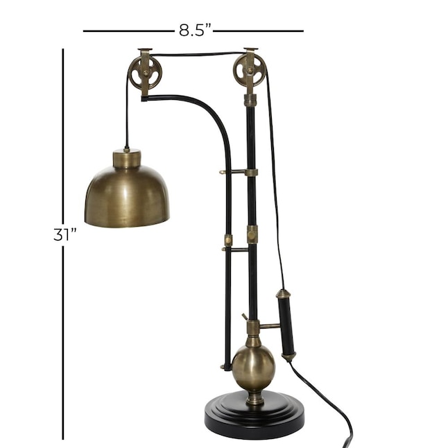 Grayson Lane 31 In Black Table Lamp, Pulley Table Lamp Uk