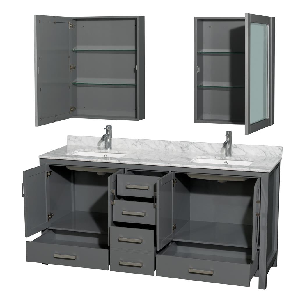 Wyndham Collection WCS141472DKGCMUNSMED Bath-Vanity-Combo - View #2