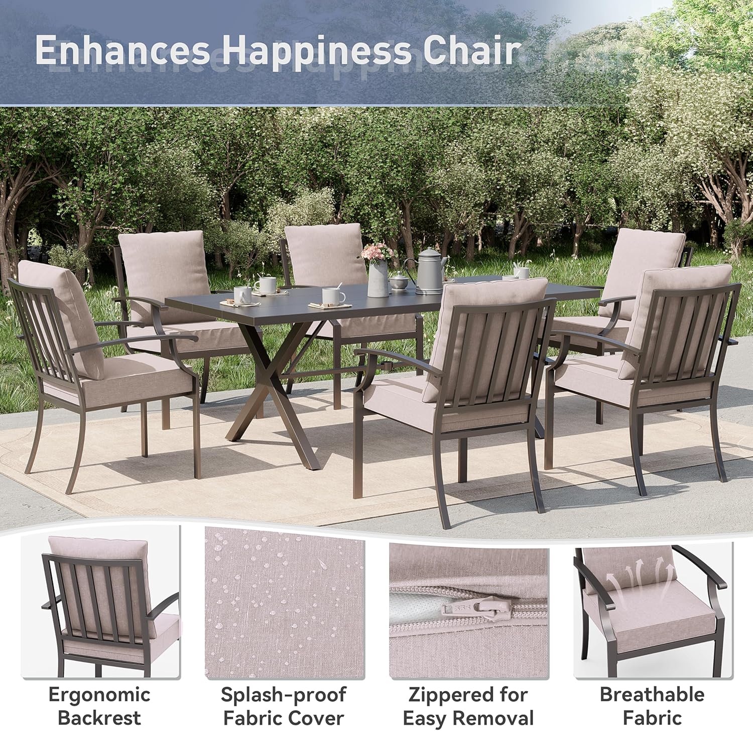 ALAULM LS-SAN7DM-SAND Patio-Dining-Sets - View #7
