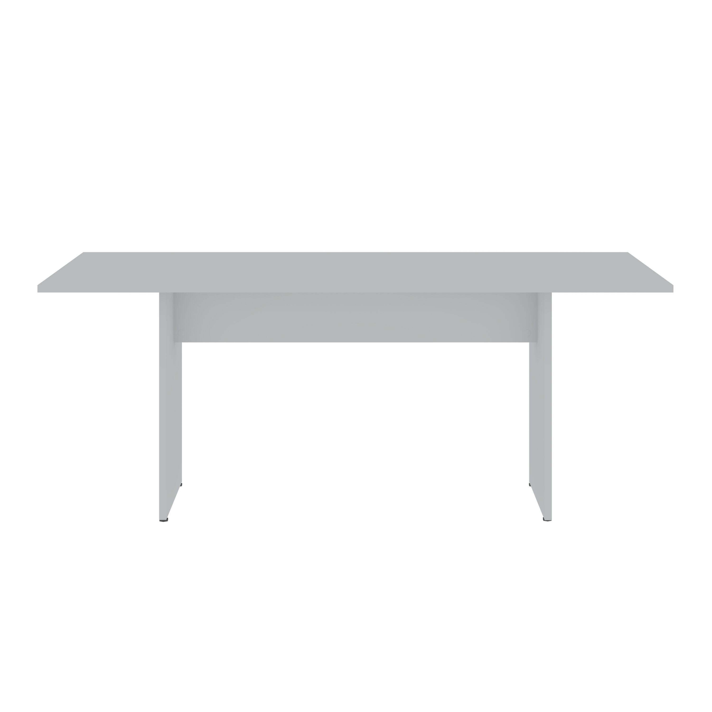 67.91" White MDF Modern Rectangular Dining Table