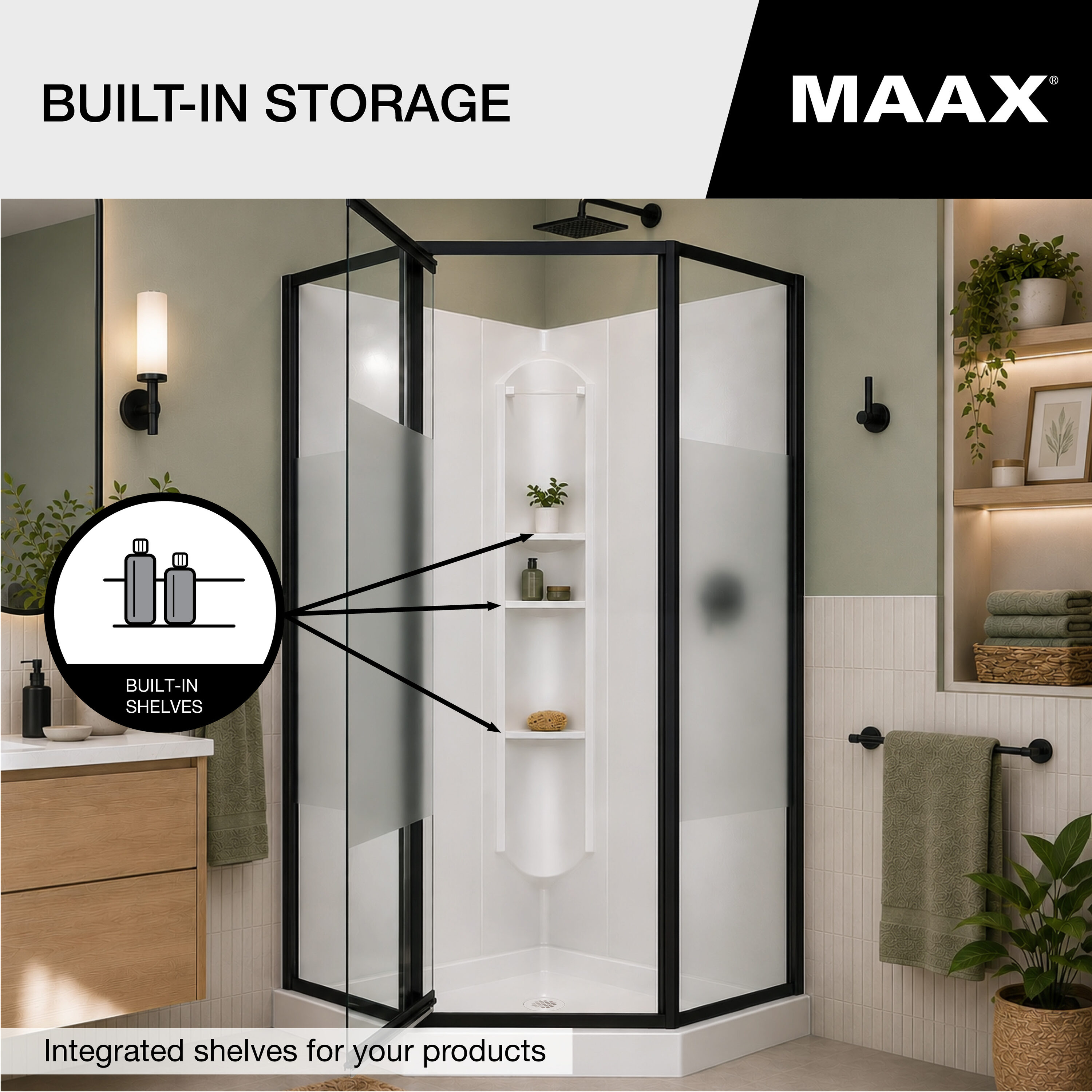 MAAX 800024-966-084-000 Alcove-Shower-Kit - View #12