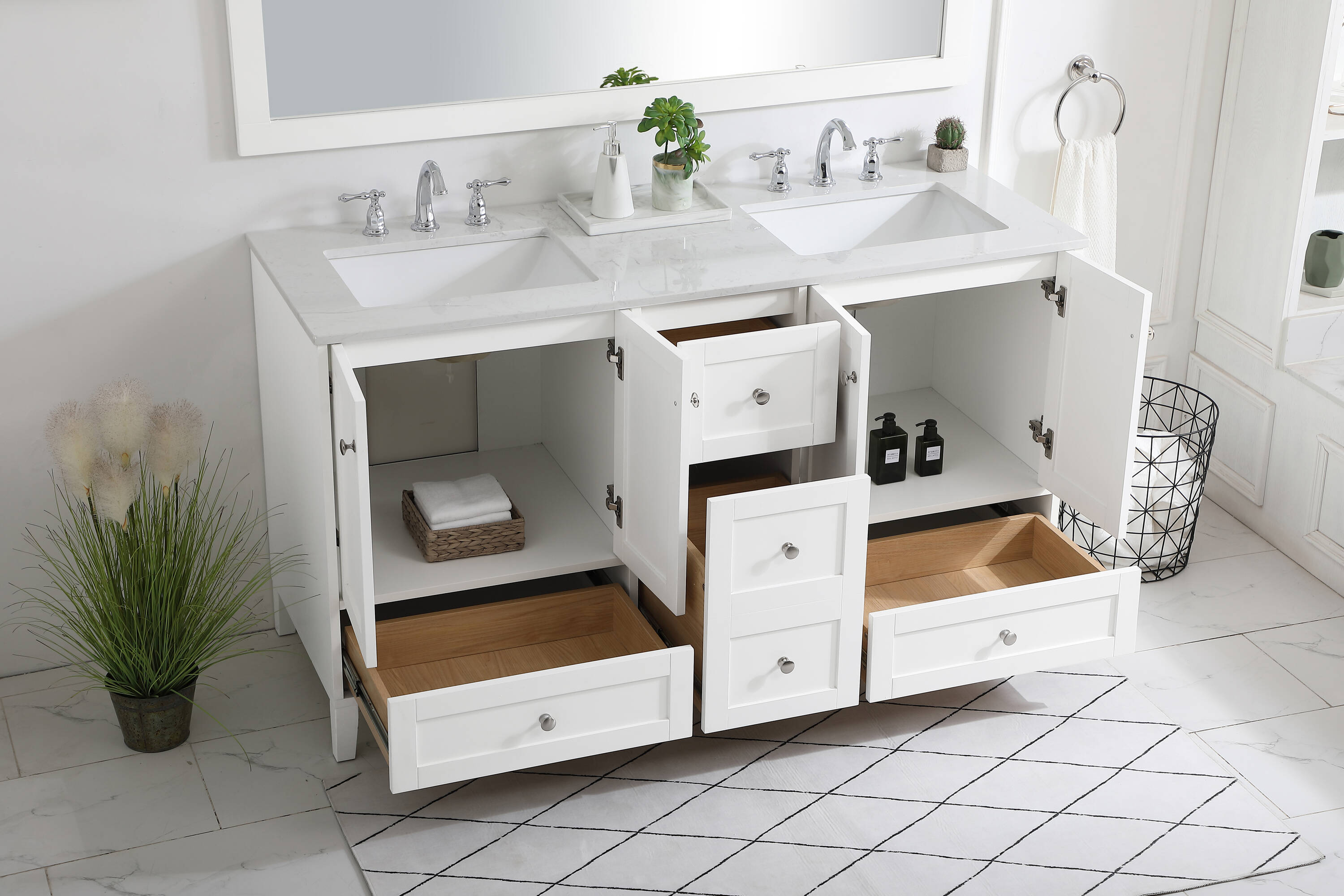 Elegant Decor FI54060DWH Bath-Vanity-Combo - View #5