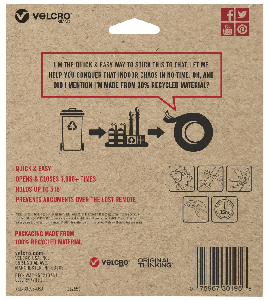 VELCRO Brand Green Hook and Loop Plant Tie Tape - Adjustable