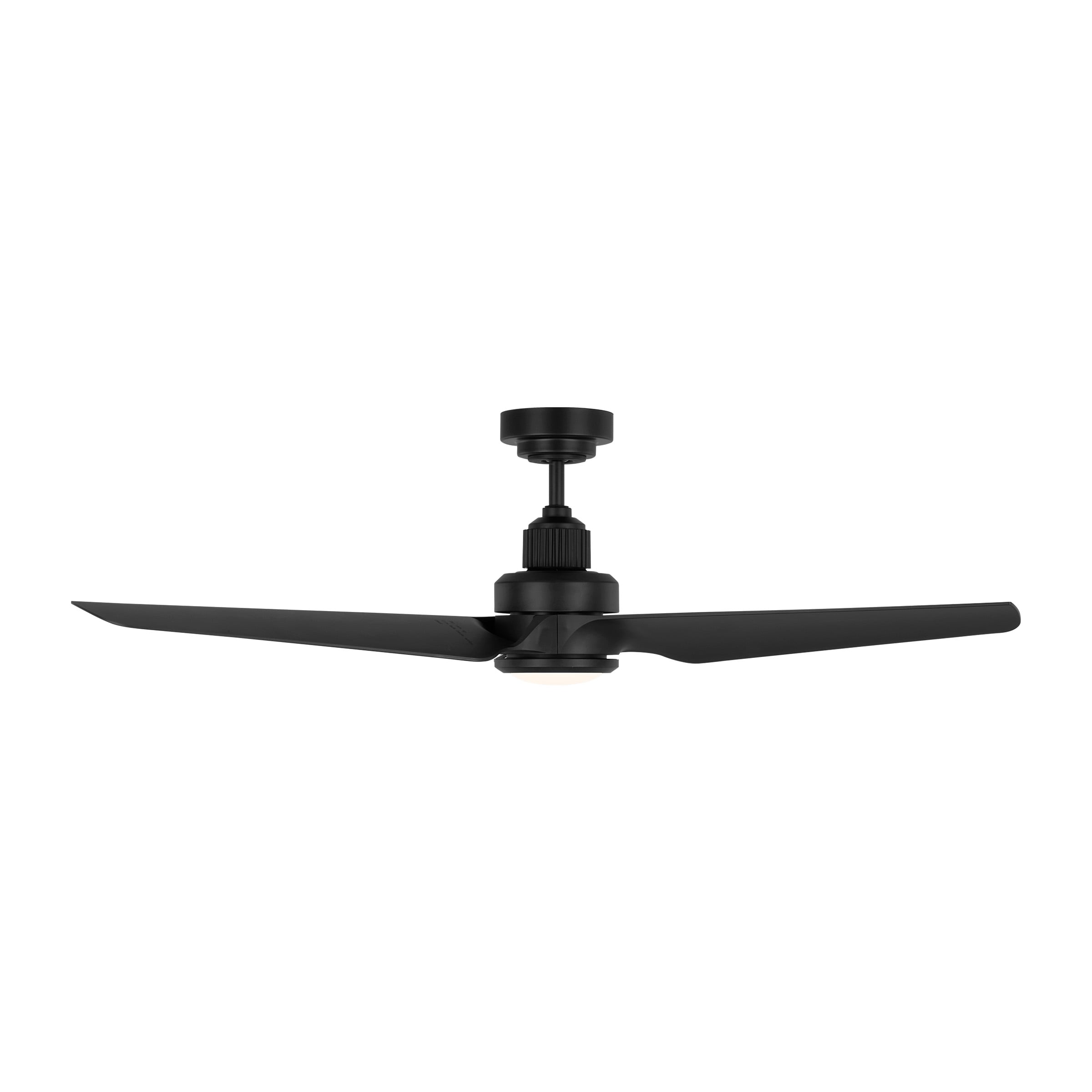 Generation Lighting 3RULSM52MBKD Ruhlmann 52-in Integrated LED Smart Midnight Black with Midnight Black Blades Propeller Ceiling Fan With Light - Remote Included ( 3 -Blade )