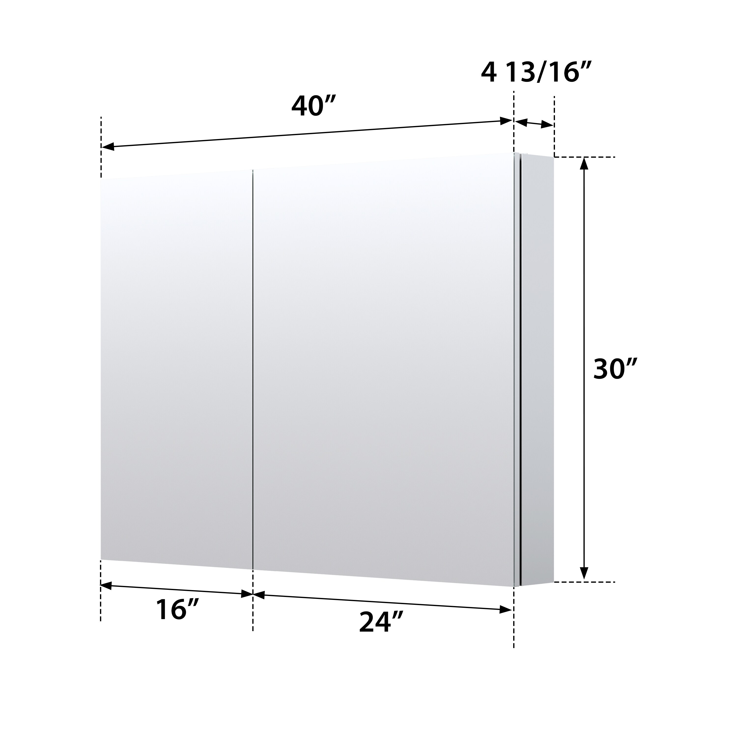 Forclover HBM-2820WH Bathroom-Medicine-Cabinets - View #12