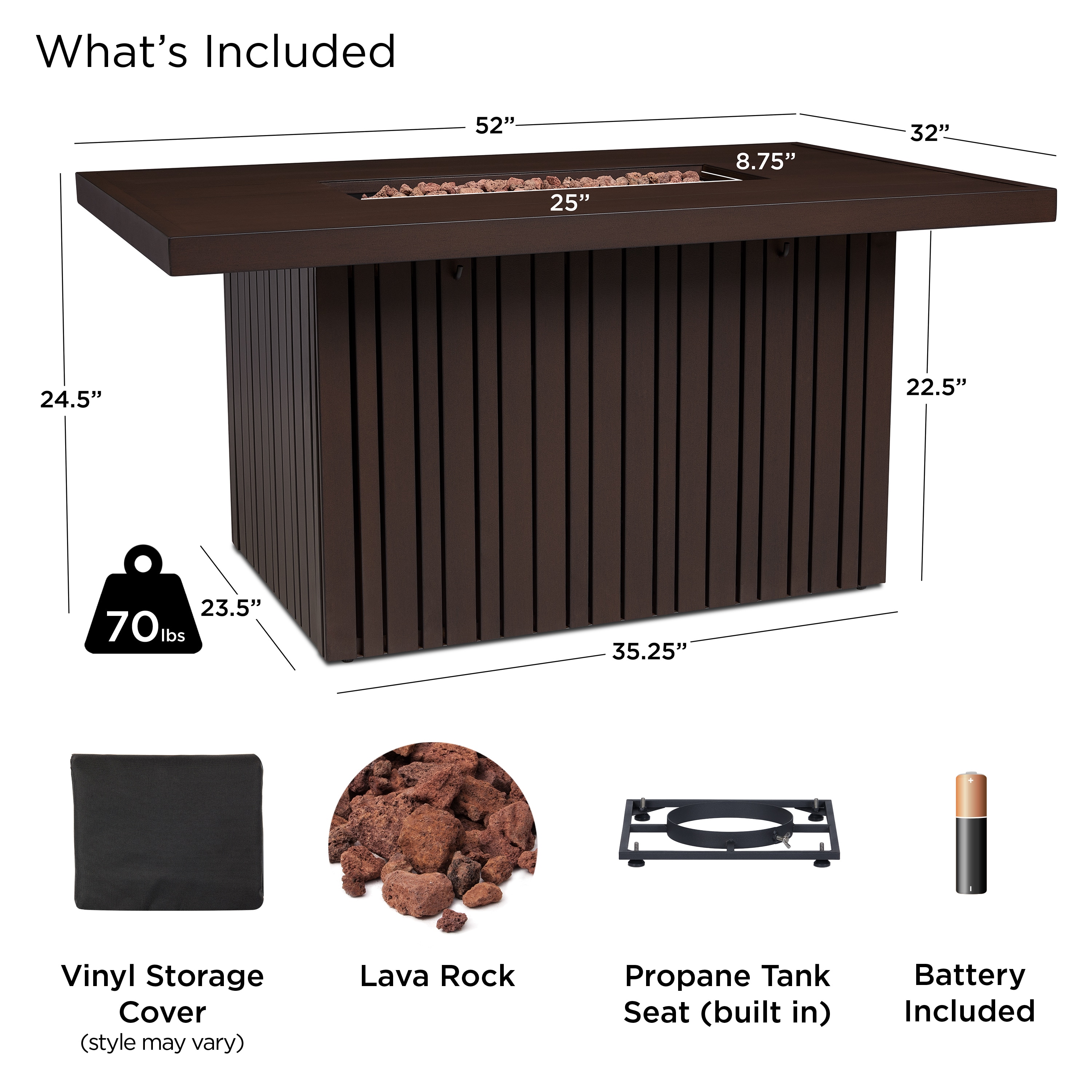 Real Flame 13034LP-BRZC Outdoor-Gas-Firepits - View #2