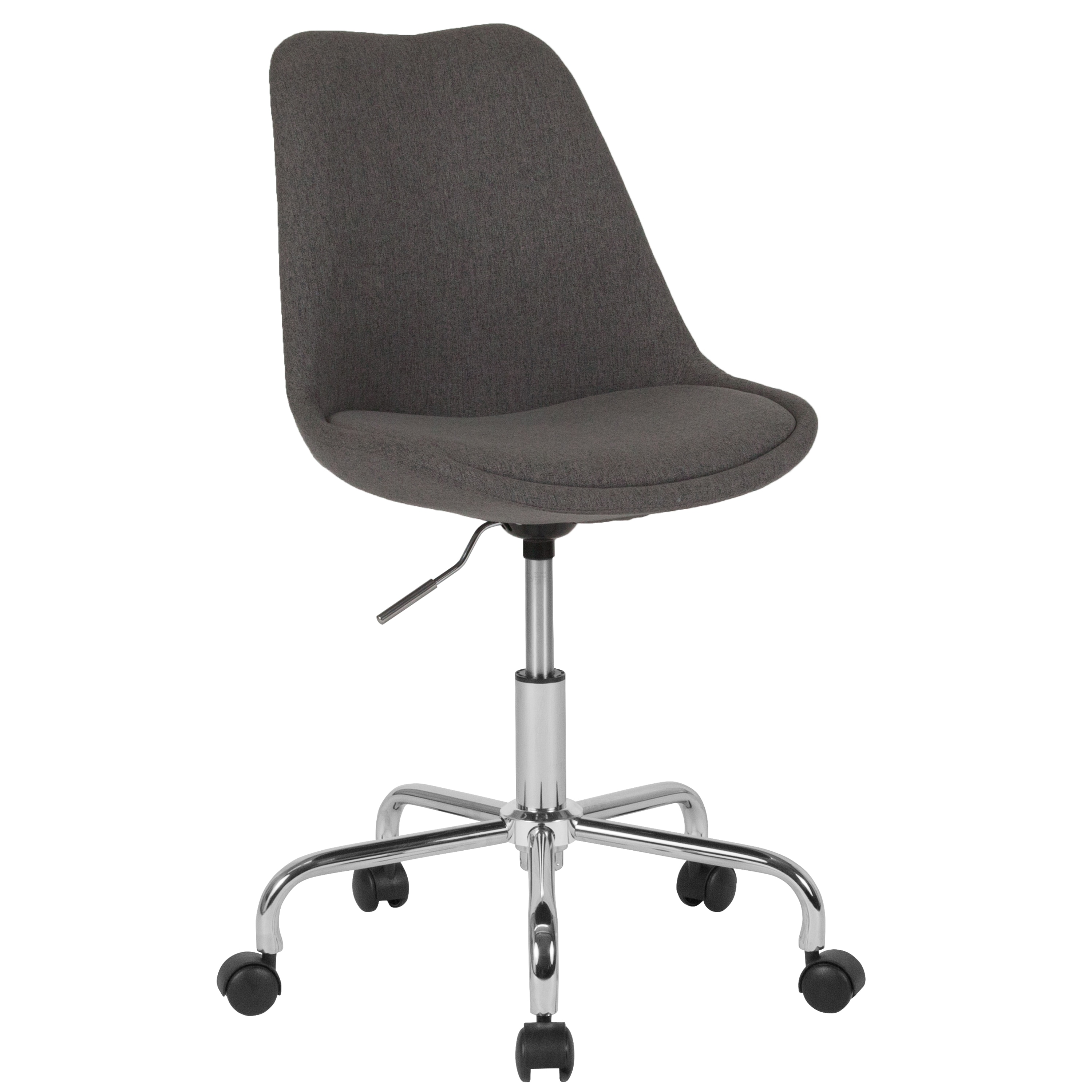 Flash Furniture 889142264743 Aurora Series Dark Gray Contemporary Adjustable Height Swivel Fabric Task Chair