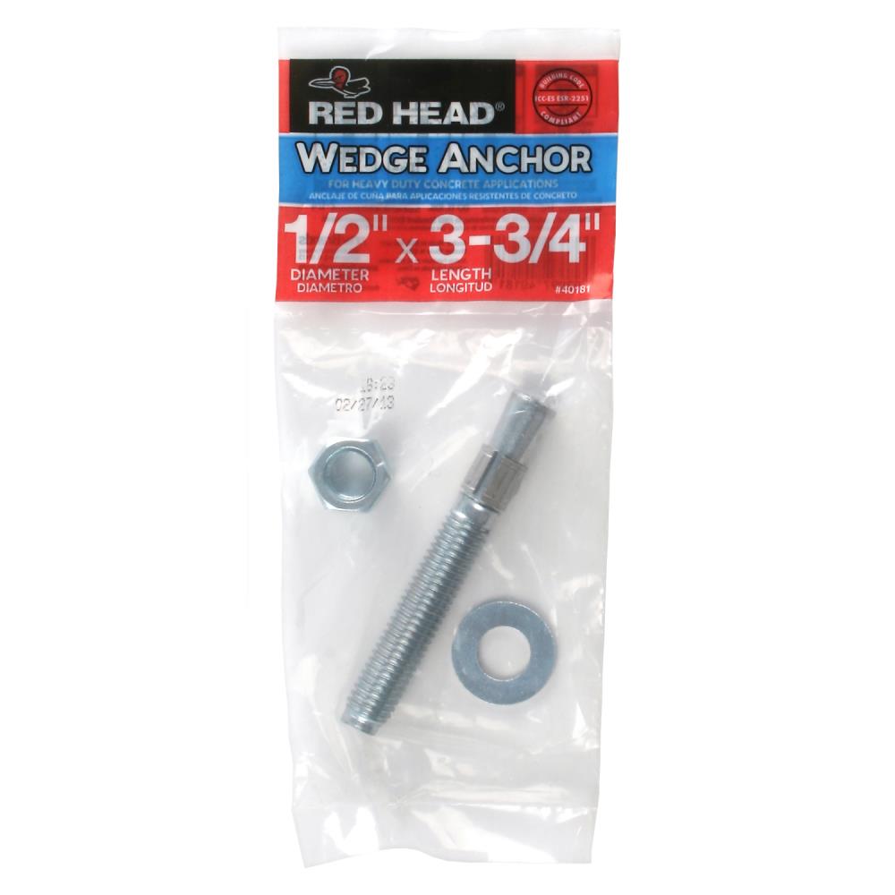 Red Head 40181 1/2-in x 3-3/4-in Concrete Wedge Anchors (