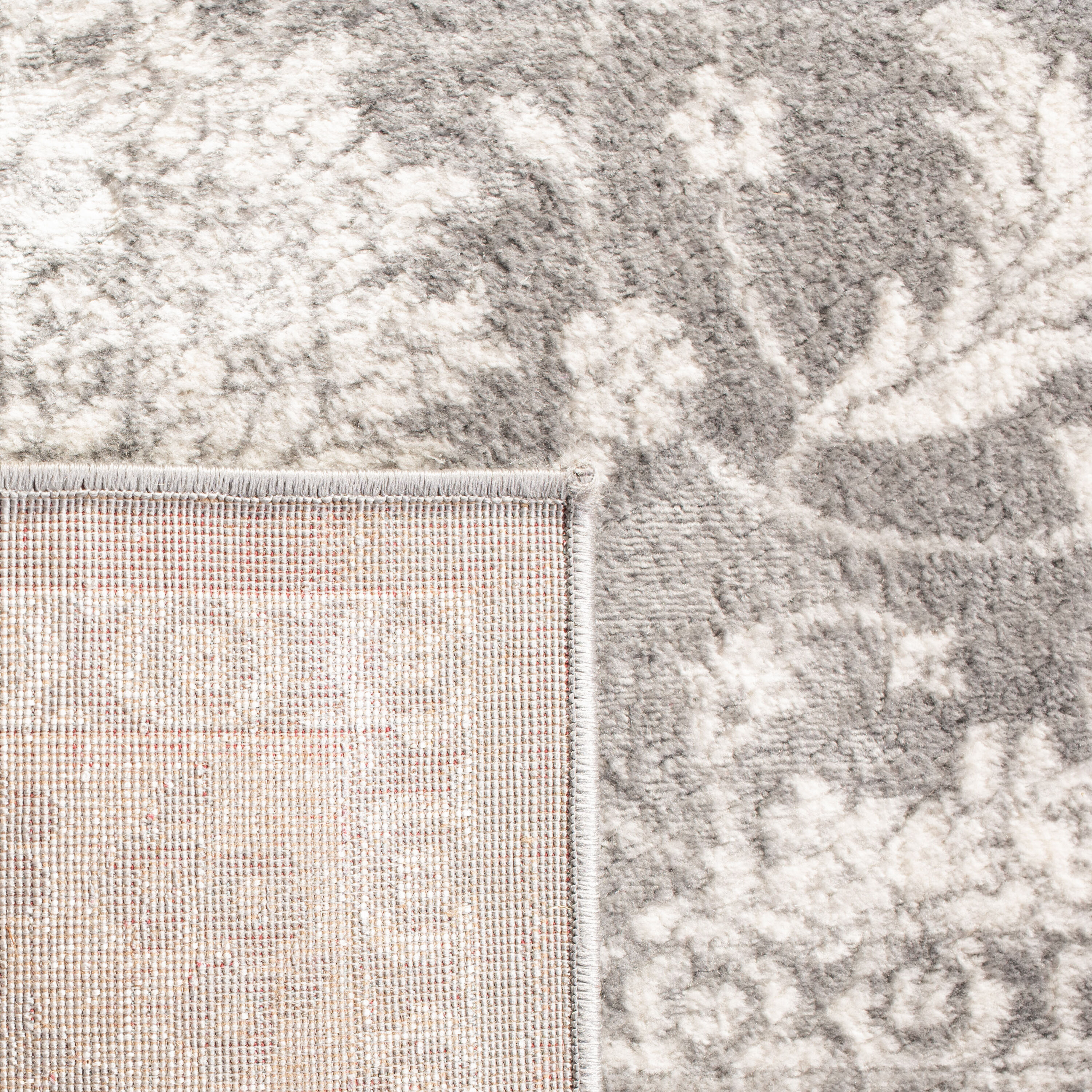 Brentwood 3' Square Gray Synthetic Hand-Knotted Area Rug