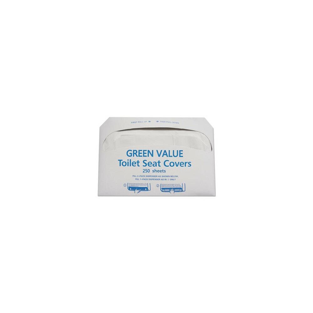 General Supply ESSEN12157  TEH Half-Fold Toilet Seat Covers White- 14.75 x 16.5 in.