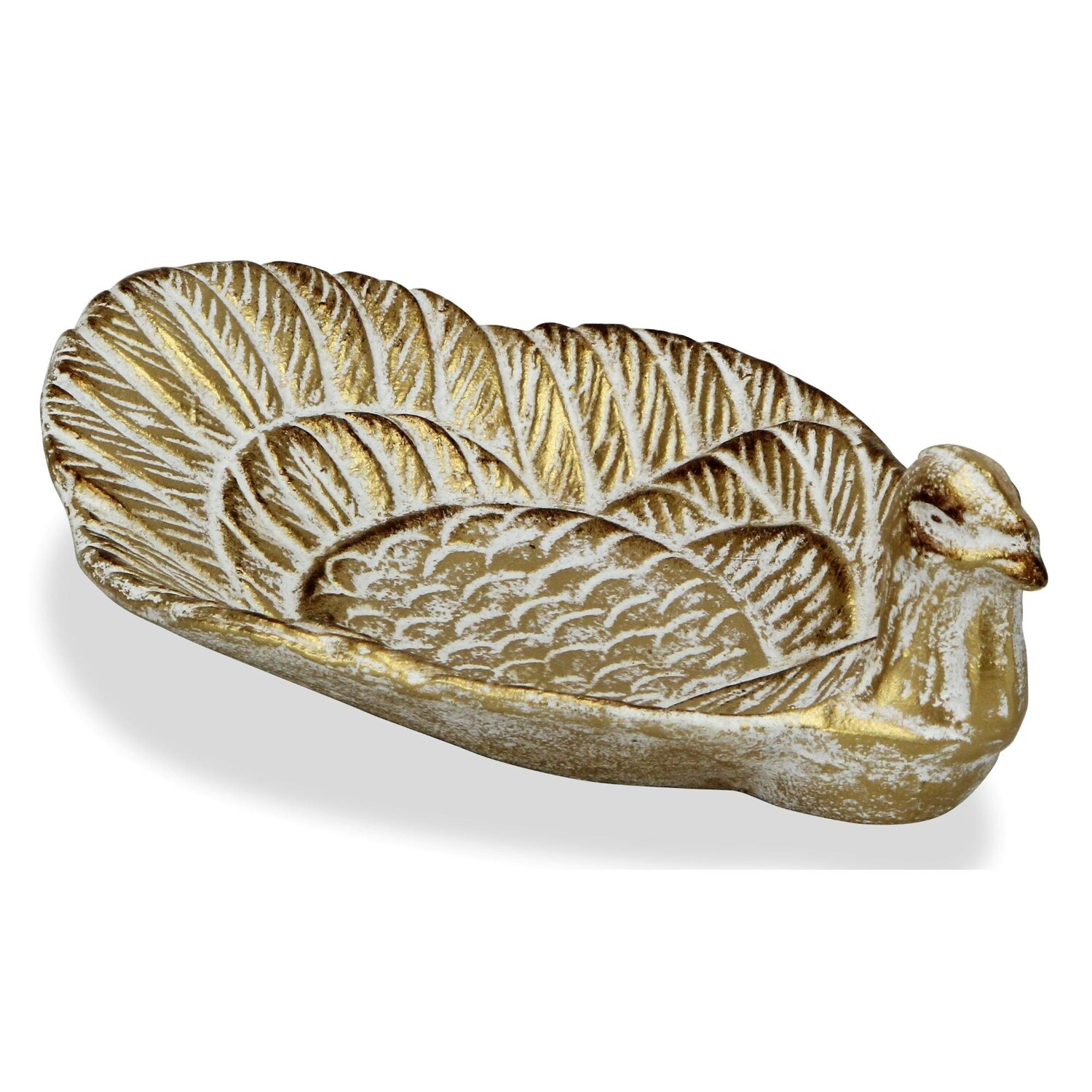 HomeRoots 4000483156 3.75-in x 9.5-in Gold Octagonal Serving Tray