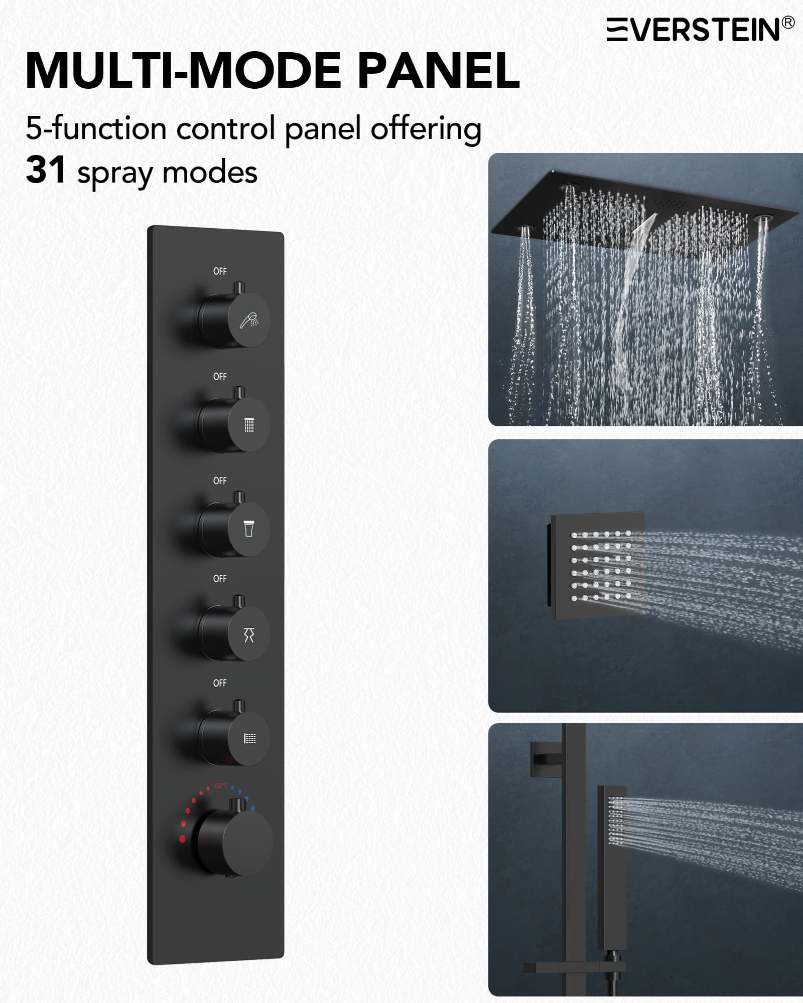 EVERSTEIN SFS-1053-BK Tub-Shower-Faucets - View #4