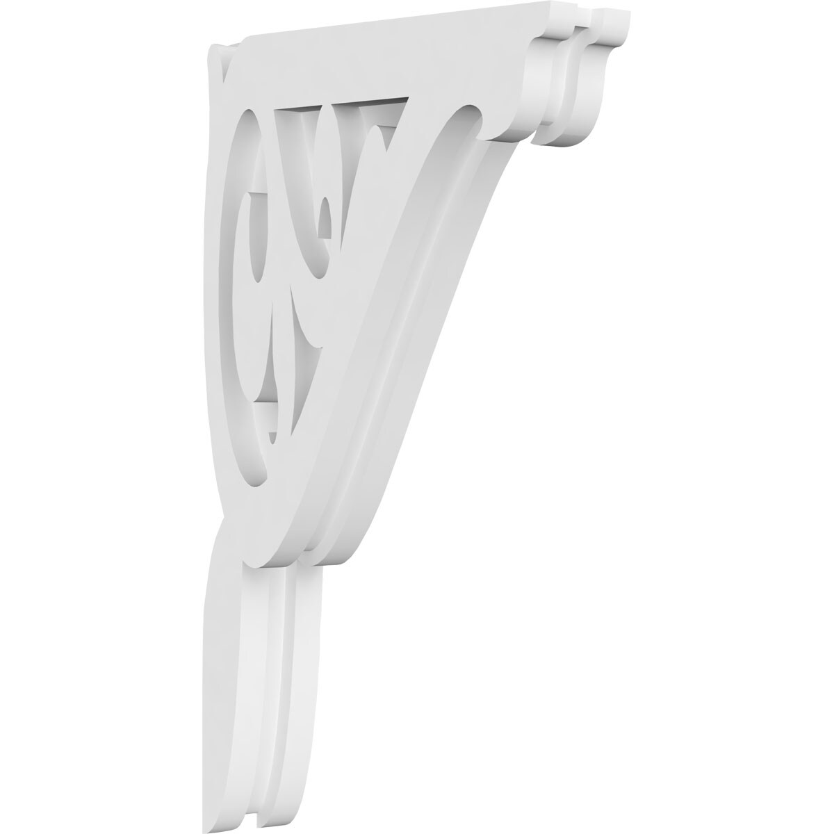 Ekena Millwork CORP01X07X13CI 1.875-in x 7.5-in x 13-in Carrillo Unfinished White PVC Paintable Corbel
