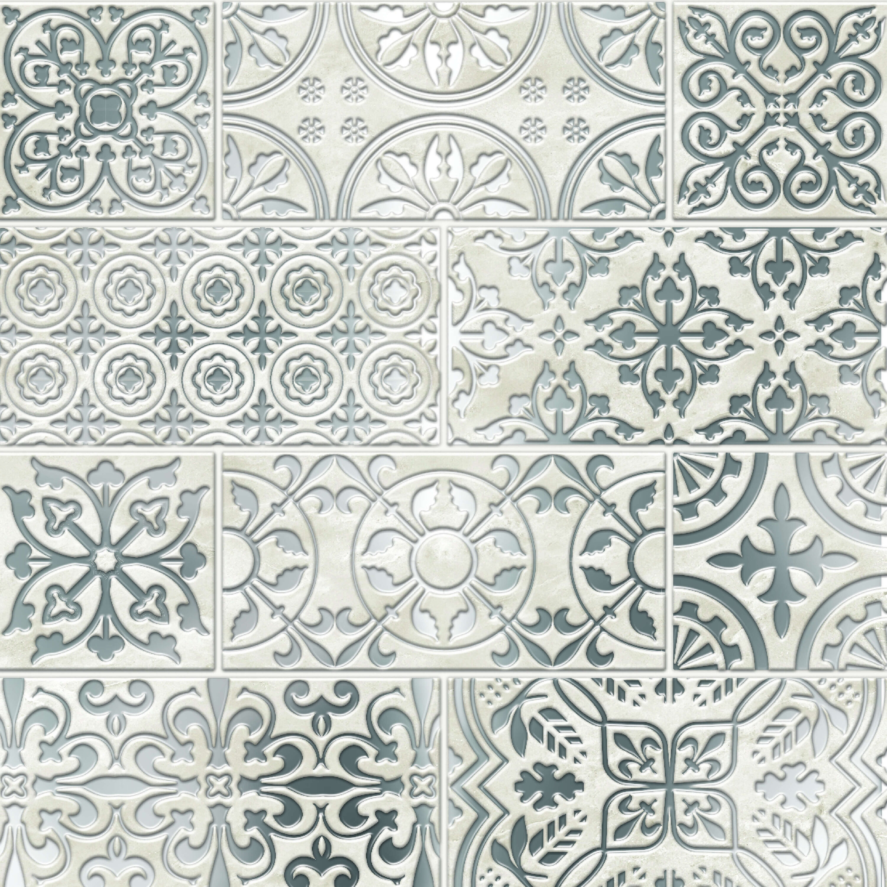 Main Street Creations MSWT033580-24 10.67-Sq. Feet Silver Paper Textured Geometric Self-adhesive Peel and Stick Wallpaper