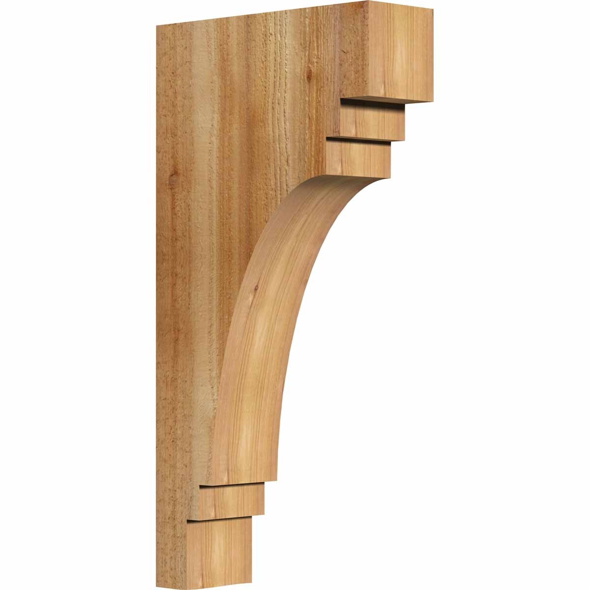 Ekena Millwork COR04X12X24PEC00RWR 4-in x 12-in x 24-in Pescadero Unfinished Western red cedar Wood Paintable/Stainable Corbel