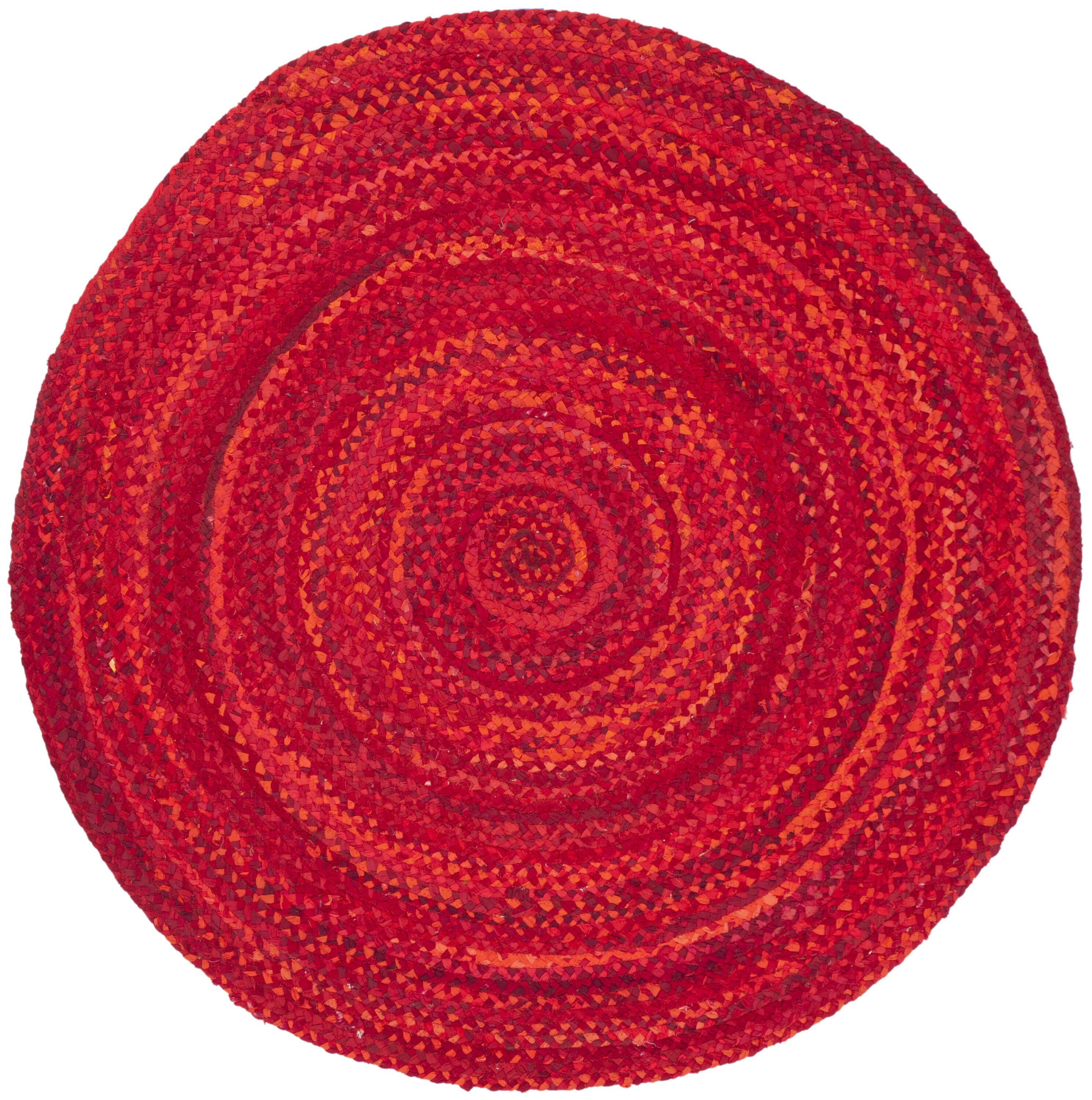 Safavieh - Braided 452Q Red 4ft x 4ft Rug