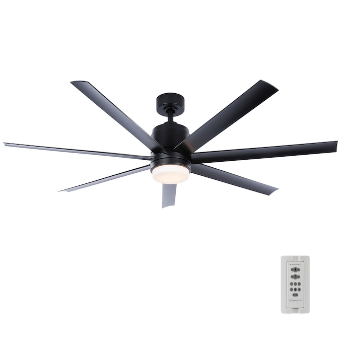 Fanimation Studio Collection Blitz 56, Baxtan 56 In Led Matte Black Ceiling Fan With Light And Remote Control