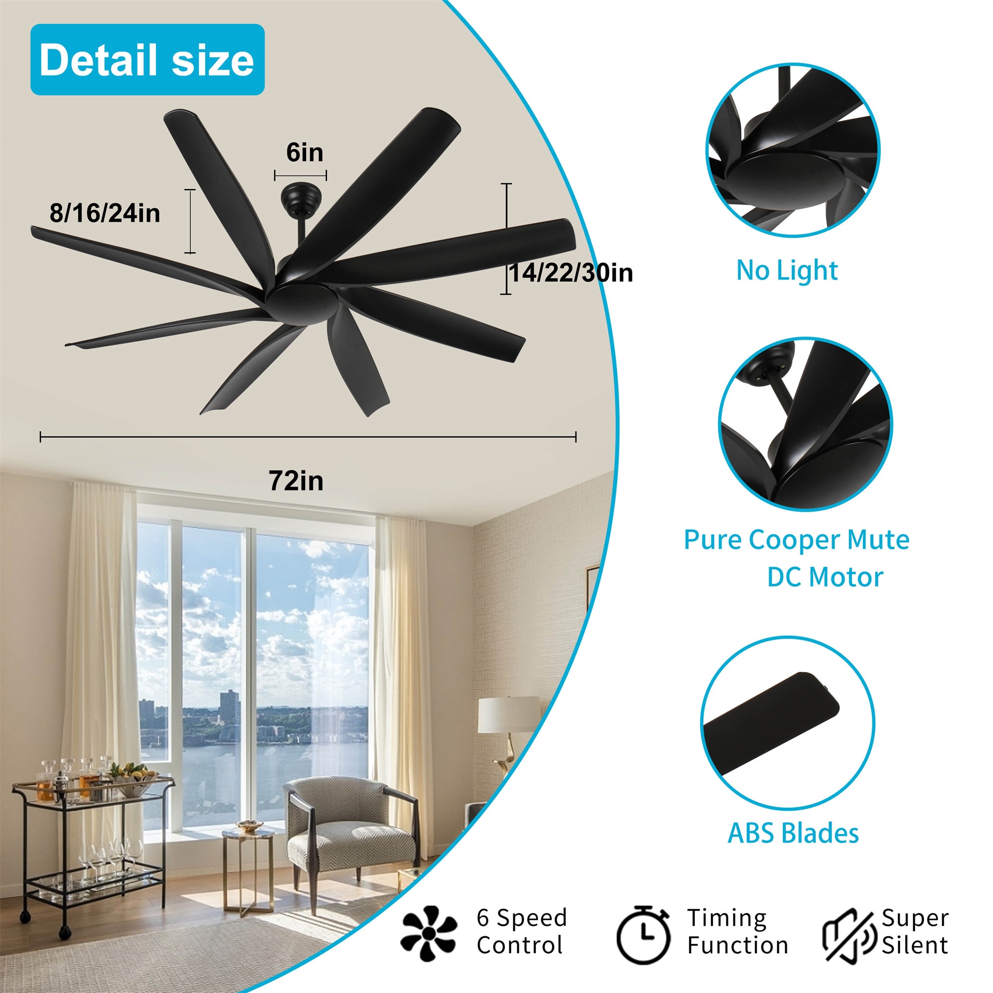 BABOOM BOM-316240-OR Ceiling-Fans - View #3