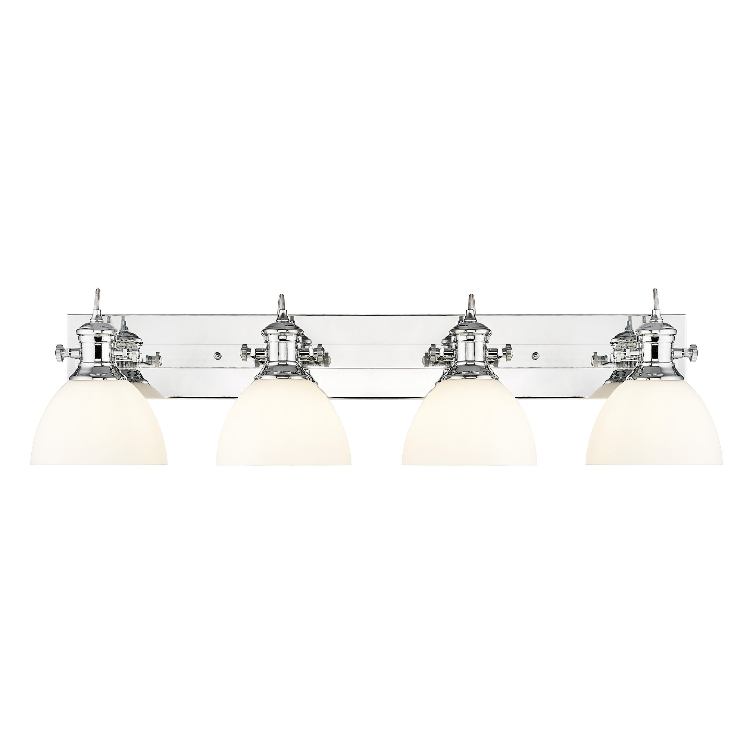 Golden Lighting 3118-BA4 CH-OP Hines 8.25-in 4 -Light Chrome Transitional Vanity light