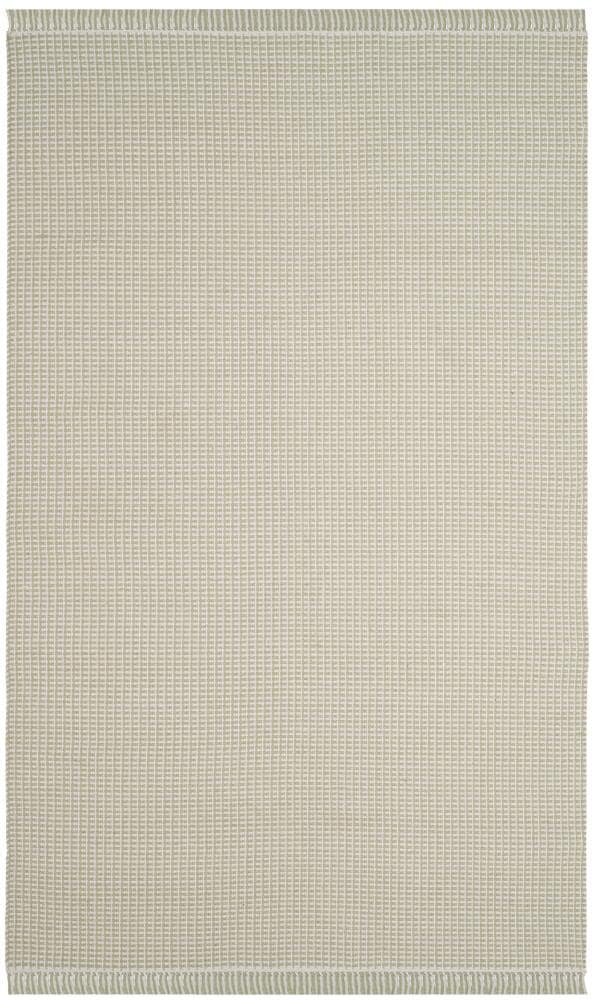 Safavieh MTK340G-5 Montauk Noosa 5 x 8 (ft) Cotton Ivory/Green Rectangular Indoor Geometric Coastal Area rug