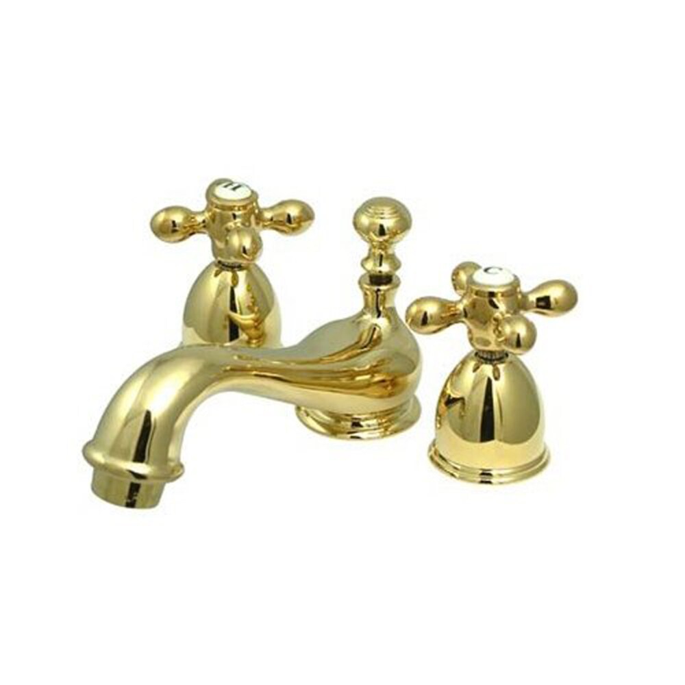 Elements of Design ES3952AX Chicago Polished Brass 2-Handle 4-in centerset Bathroom Sink Faucet with Drain
