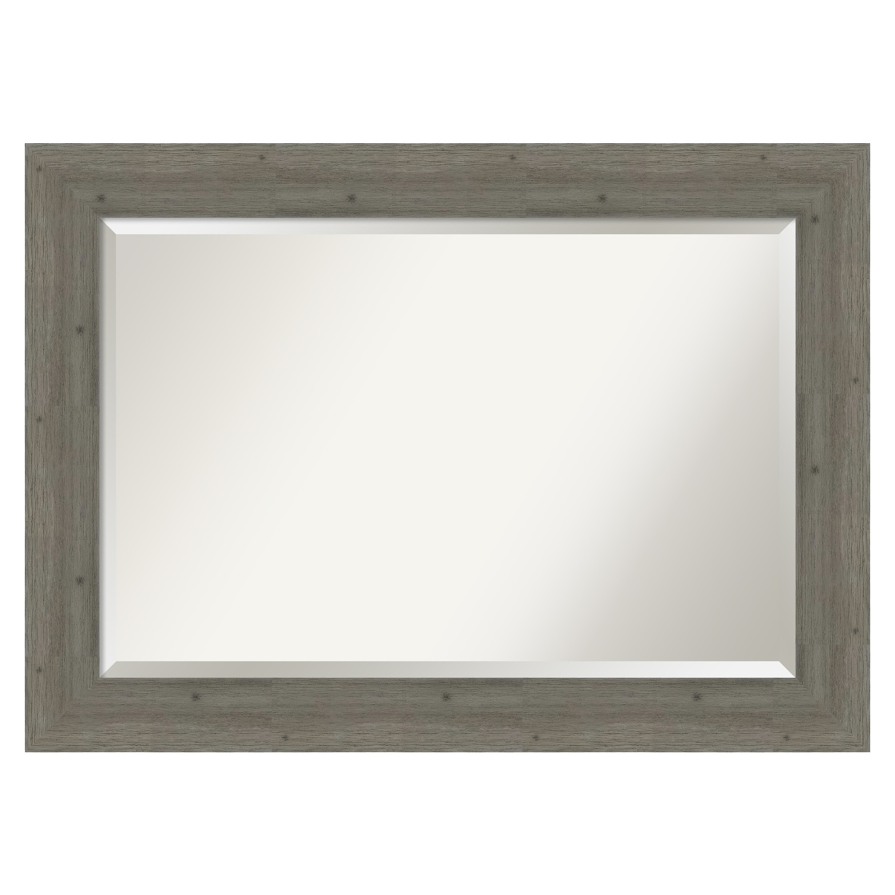 Amanti Art DSW4094302 Fencepost 43.0-in x 31.0-in Framed Rectangle Bathroom Vanity Mirror ( Distressed Grey )
