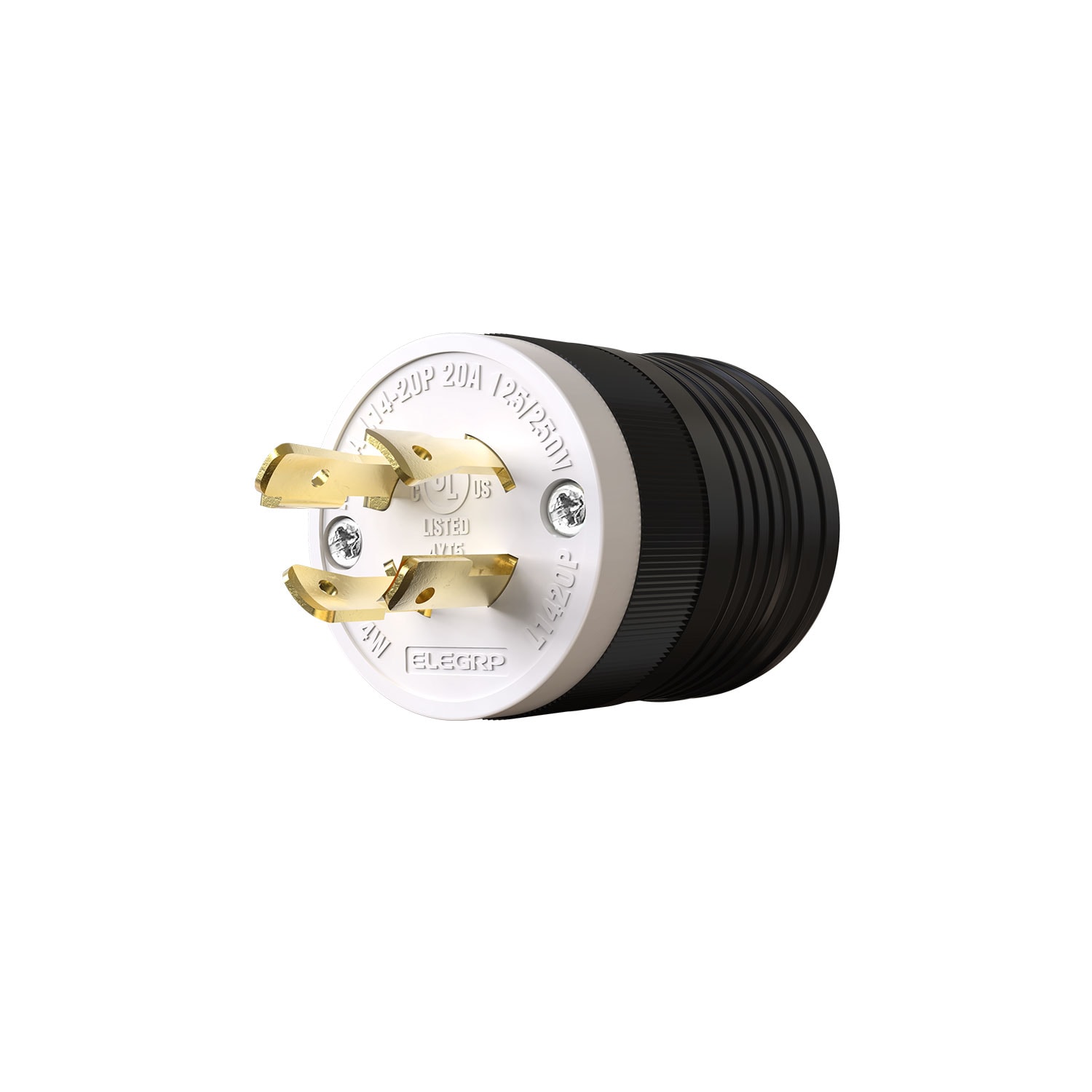 Utilitech 20-Amp 125/250-Volt NEMA L14-20p 4-wire Grounding Heavy-duty  Locking Plug, Black at