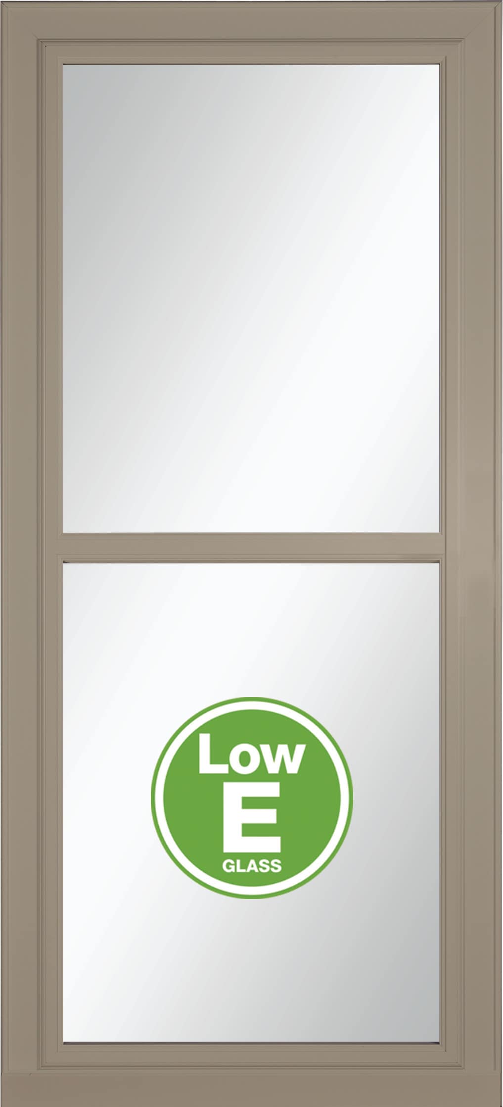 Tradewinds Selection Low-E 32-in x 81-in Sandstone Full-view Retractable Screen Aluminum Storm Door in Brown | - LARSON 14604091E
