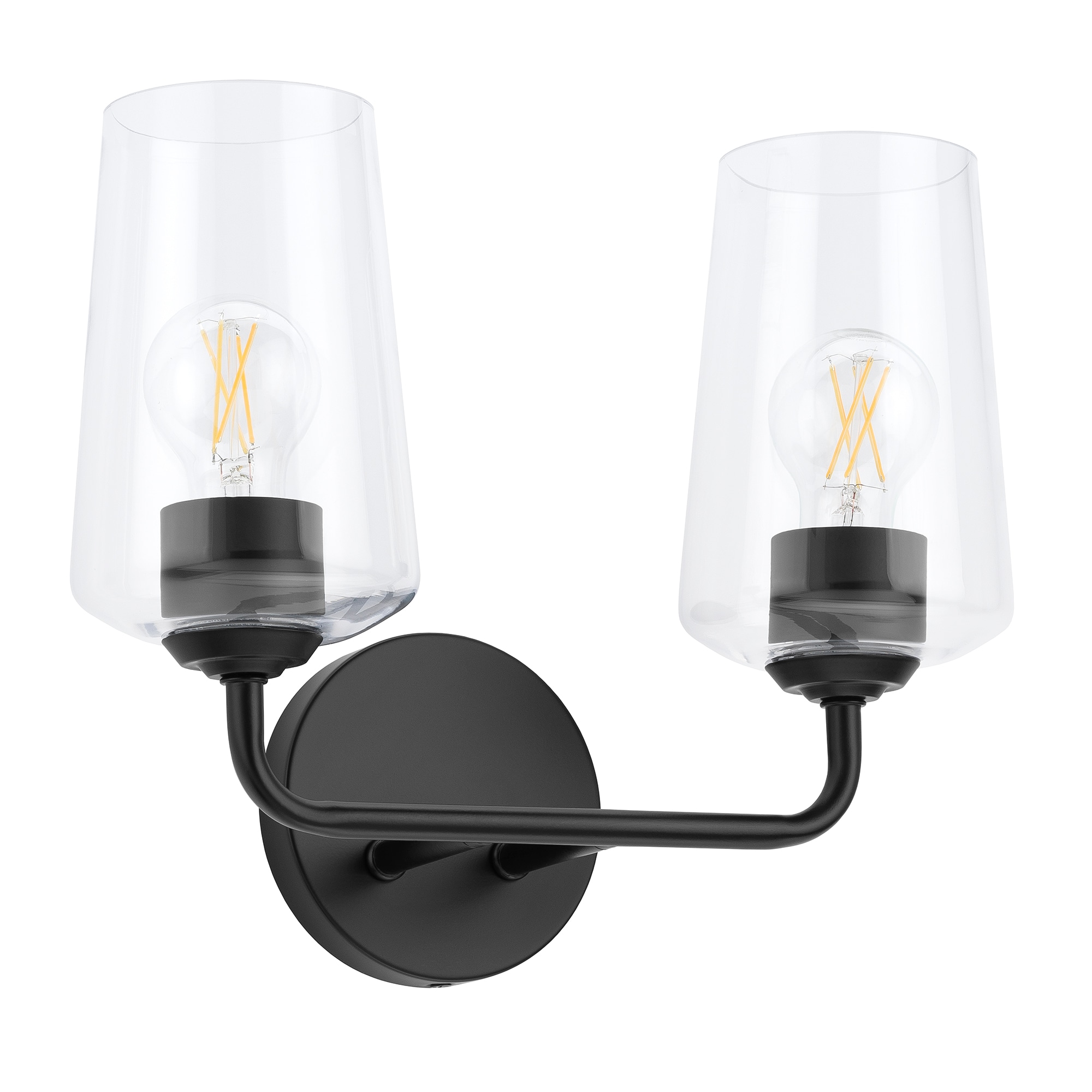 Progress Lighting P300540-031 Celino 14-in 2 -Light Black Modern/contemporary Vanity light