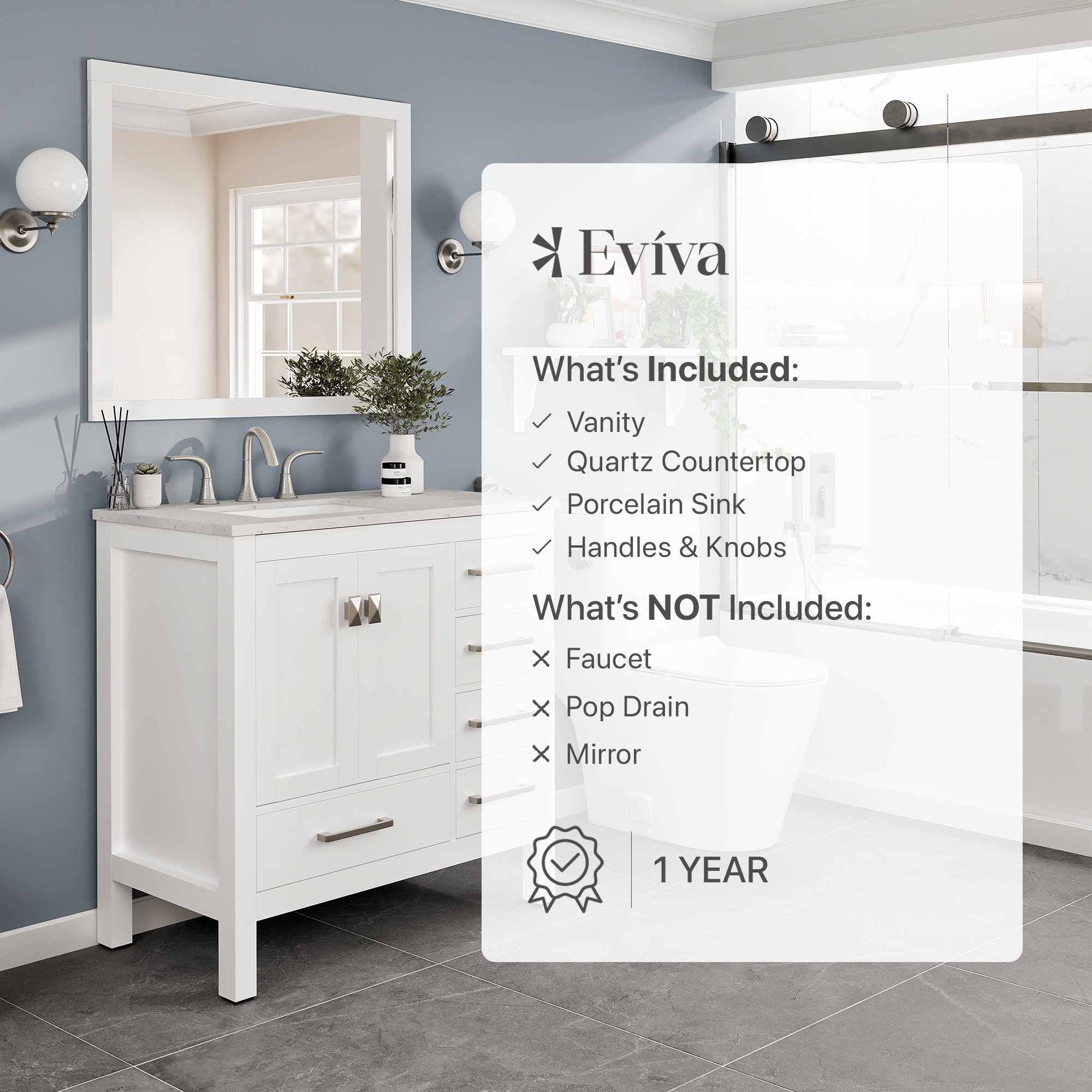 Eviva EVVN412-36WH-Q Bath-Vanity-Combo - View #7