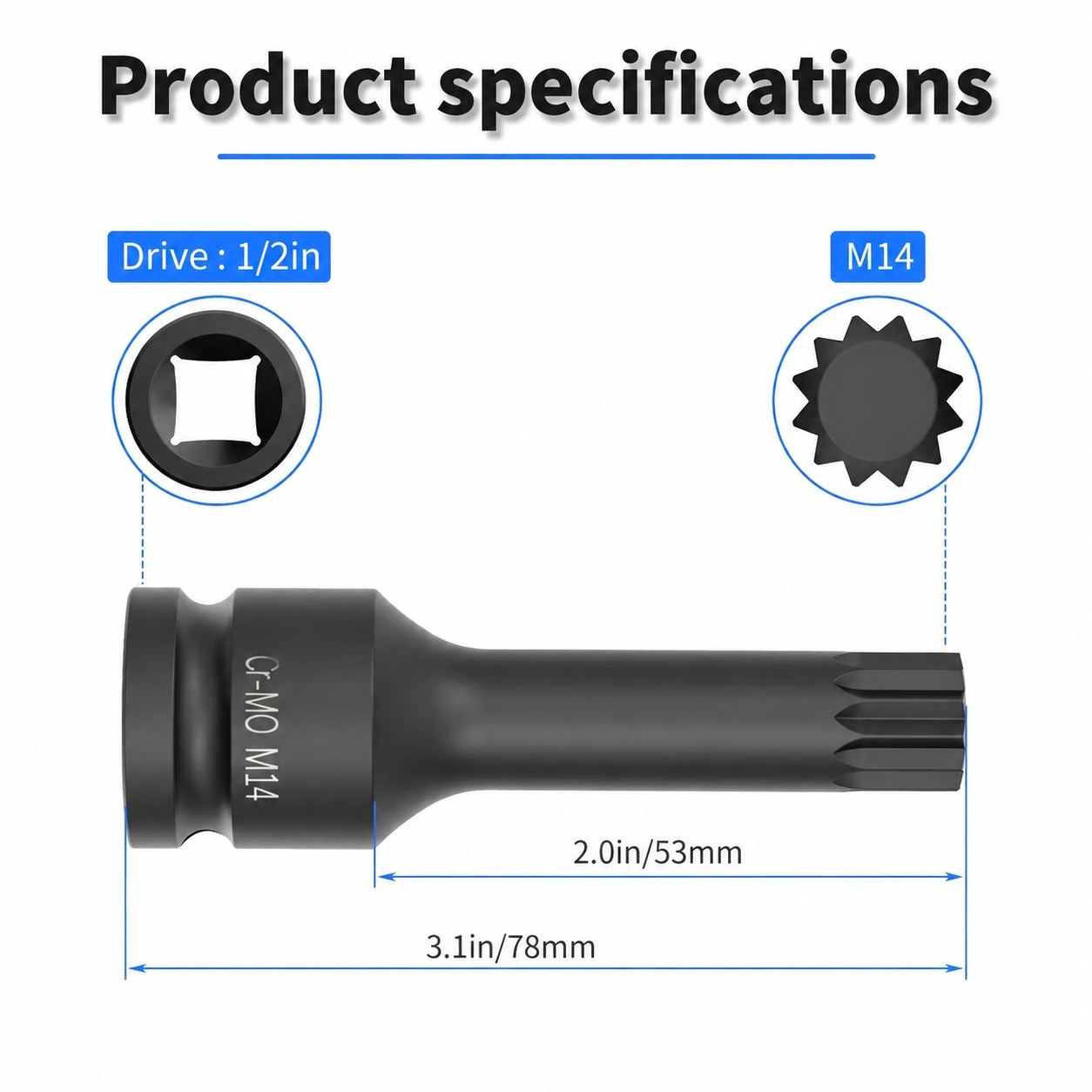KHKFY LKH0827B490 Drive-Tool-Socket-Accessories - View #2