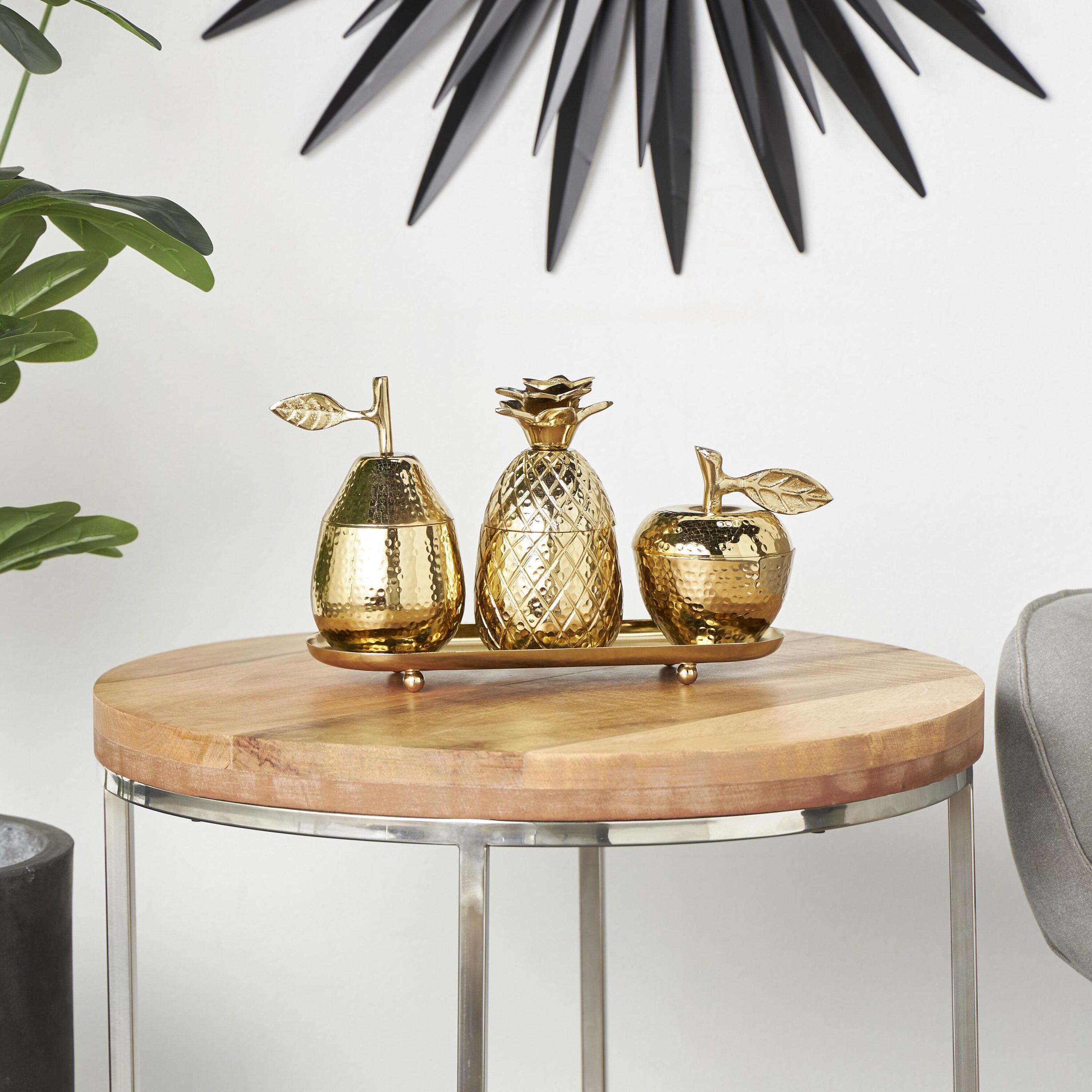 Grayson Lane 820203 Gold Aluminum Modern Decorative jar