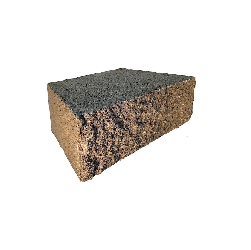 4-in H x 11.7-in L x 7-in D Tan/Brown Concrete Retaining Wall Block | - Lowe's LS412.TB