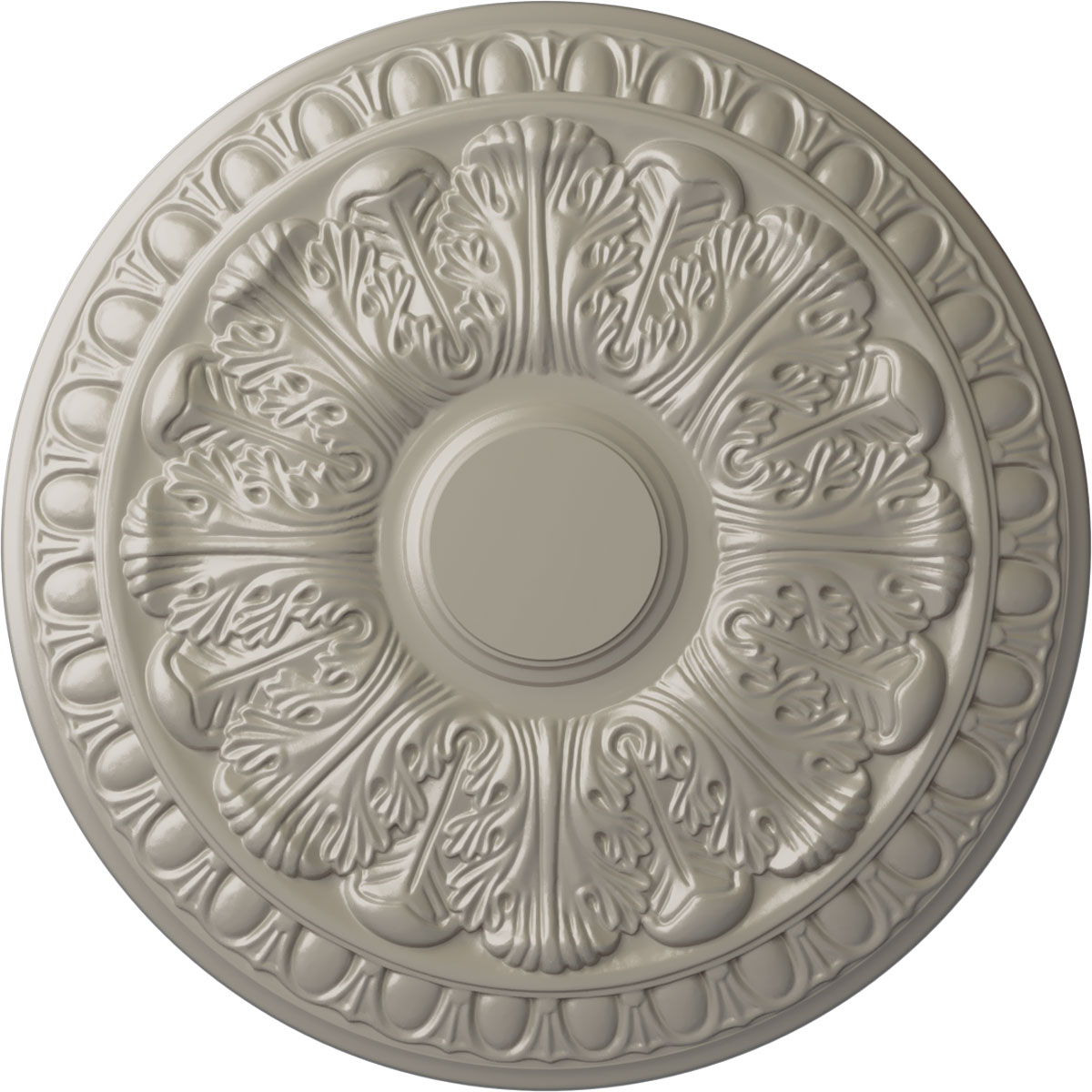 Ekena Millwork CM15CNPWS Colton 15.75-in W x 15.75-in L Painted Pearl White Polyurethane Whole Ceiling Medallion
