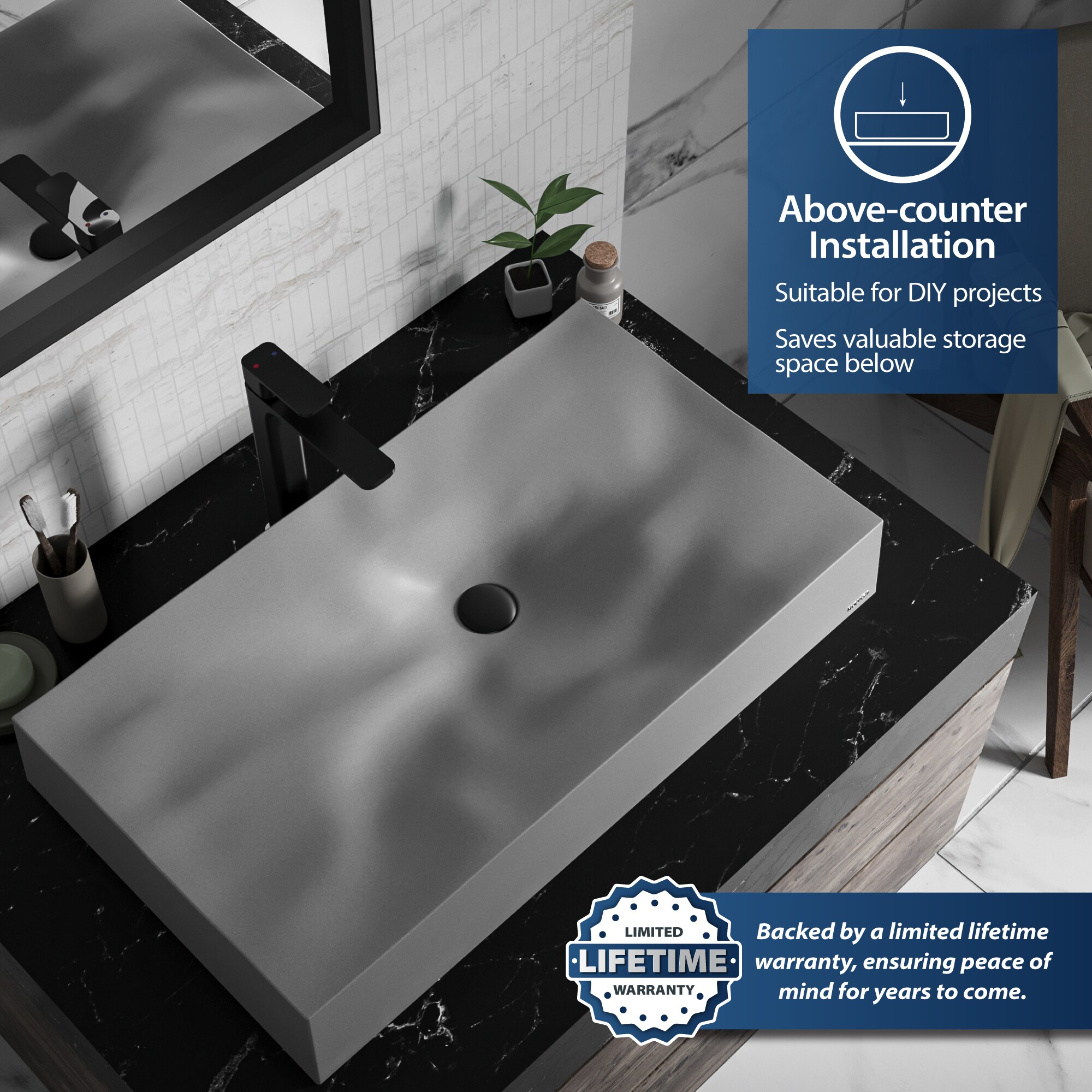 Karran SQS300GR Bath-Sink - View #3