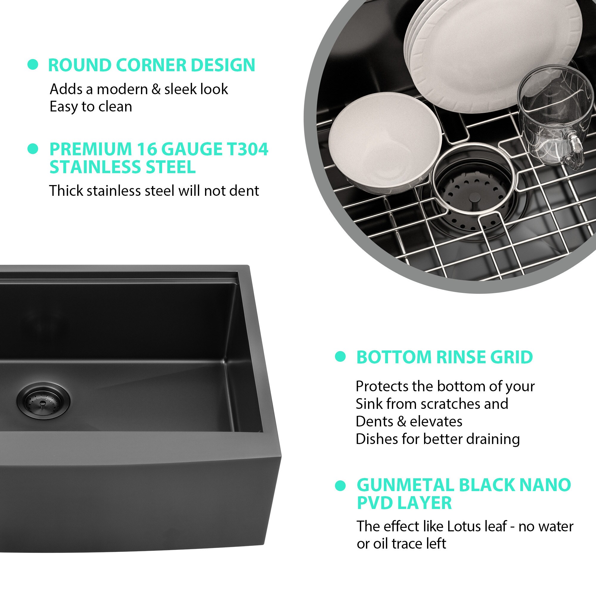 Lordear H-LABS3022R1 Kitchen-Sinks - View #8