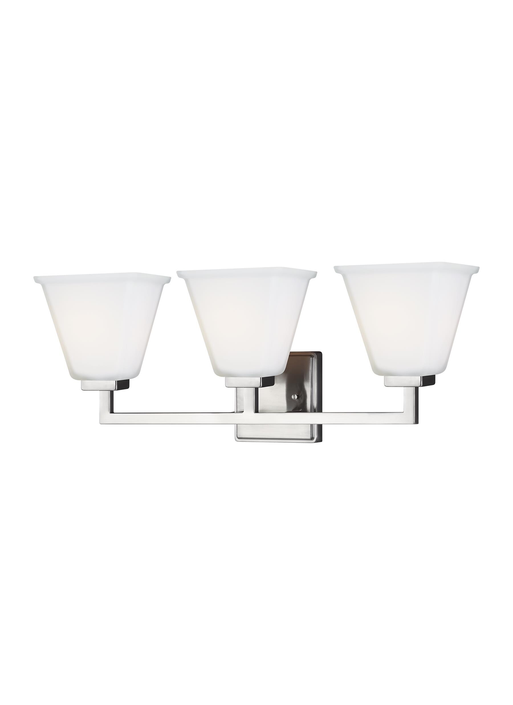 Ellis Harper Brushed Nickel 3-Light Incandescent Wall Bath
