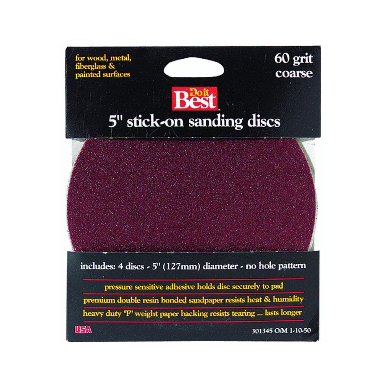 Ali Industries Ali Ind. Do it 5 Adhesive Sanding Disc 5 In. 40 Grit Aluminum Oxide