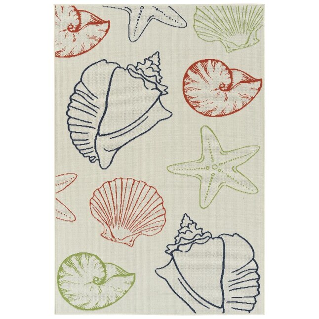 Kaleen Amalie 2 x 3 Navy Indoor/Outdoor Animal Print Coastal Throw Rug Kaleen Amalie 2 x 3 Navy Indoor/Outdoor Animal Print Coastal Throw Rug