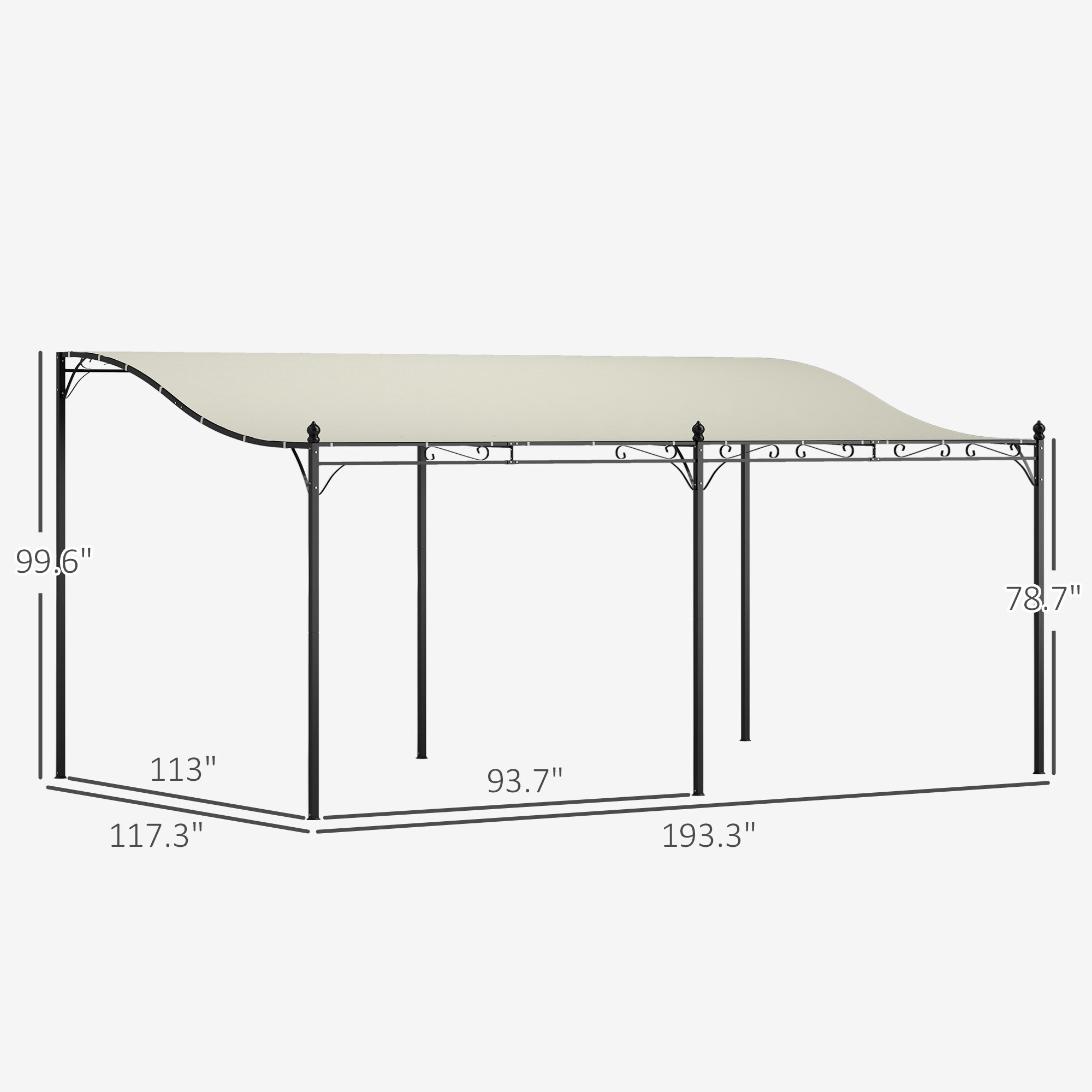 Outsunny 84C-582V00CW Wood-Resin-Gazebos - View #5