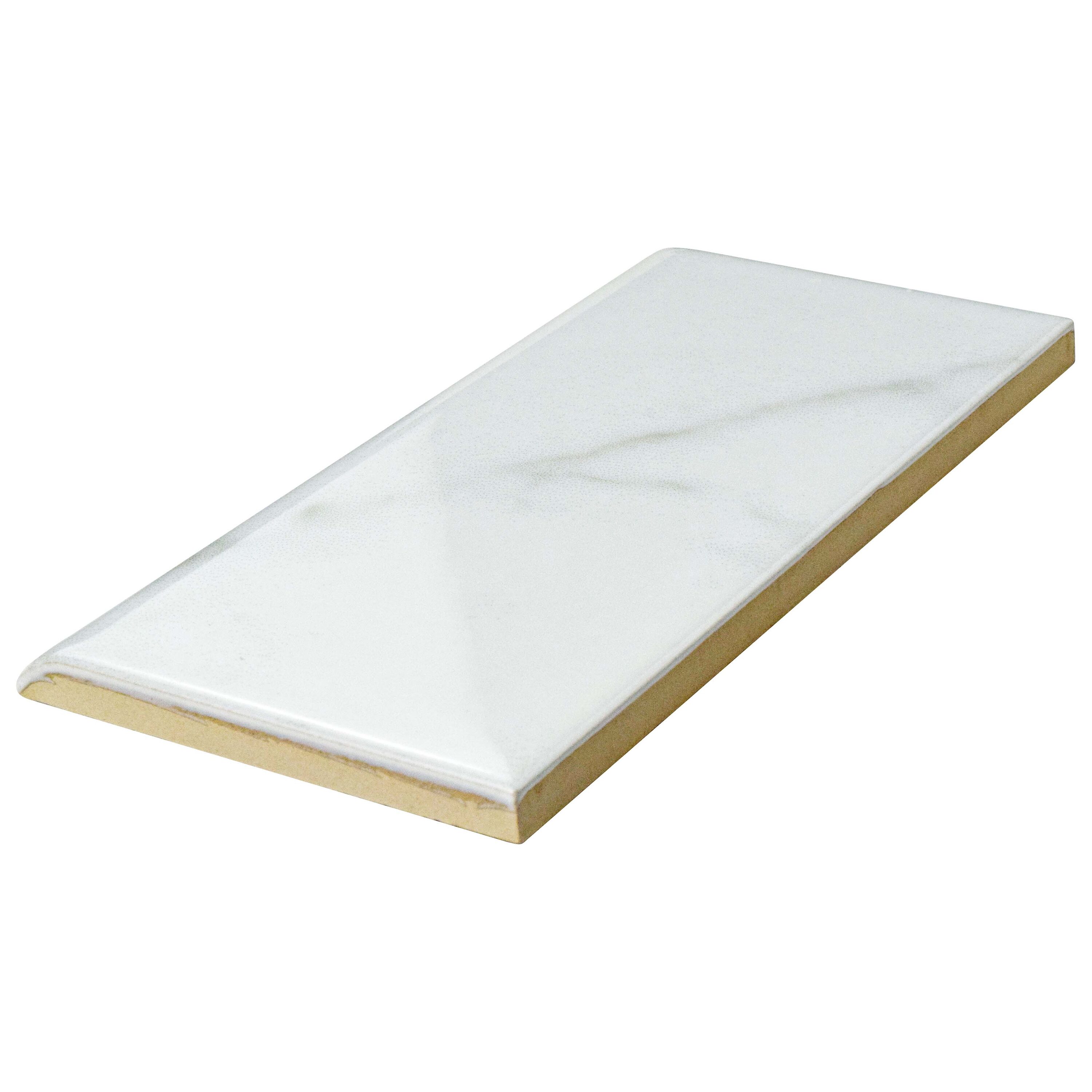 Affinity Tile Classico Carrara Glossy Bullnose 3-in X 6-in Glossy ...