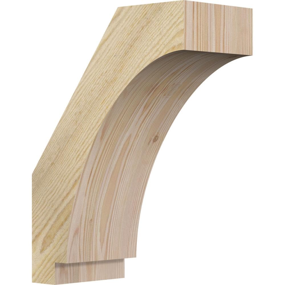 Ekena Millwork BRC06X12X16IMP00RDF 6-in x 12-in x 16-in Douglas Fir Unfinished Wood Imperial Rough Sawn Knee Brace