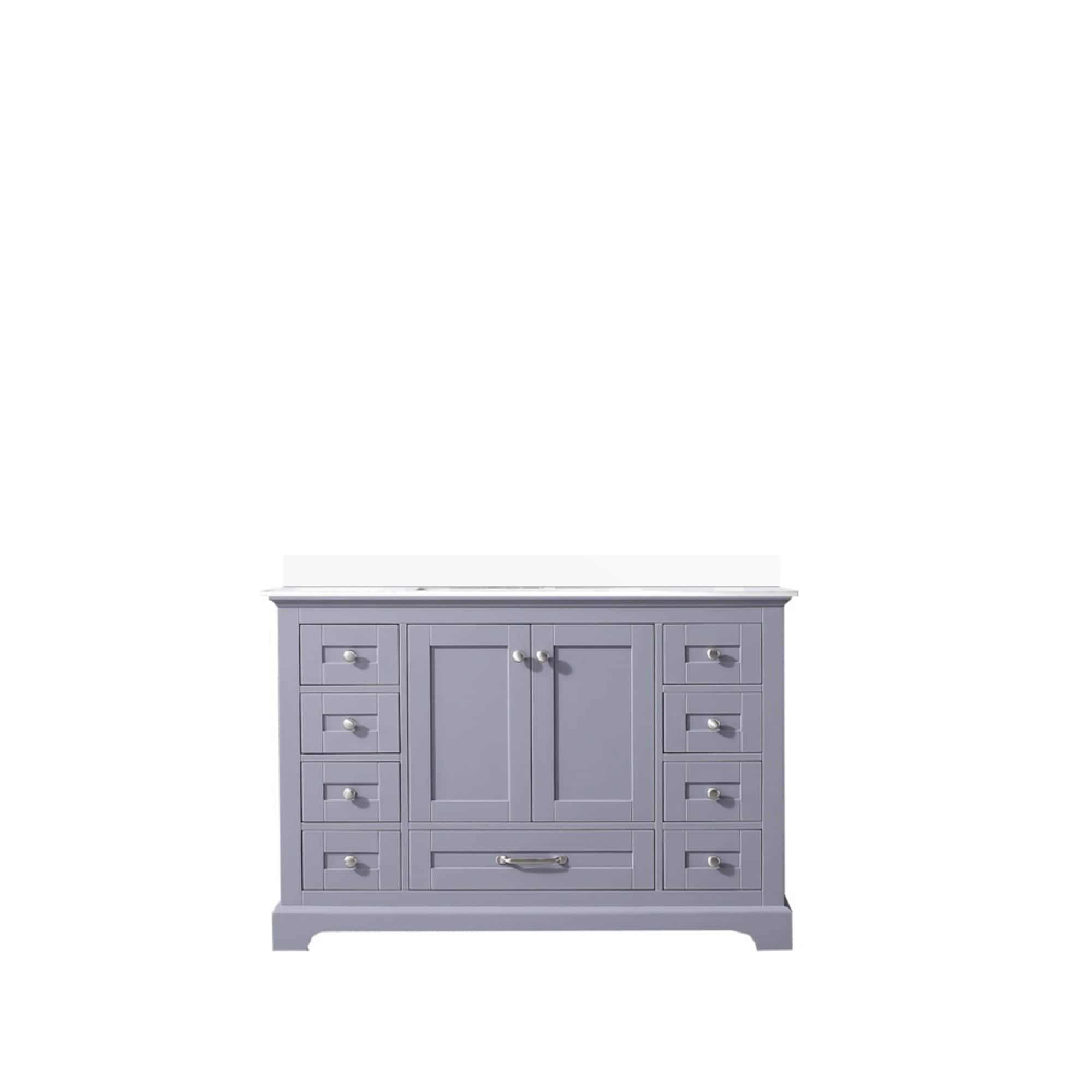Dukes 48" Dark Grey Single Bath Vanity with Marble Top
