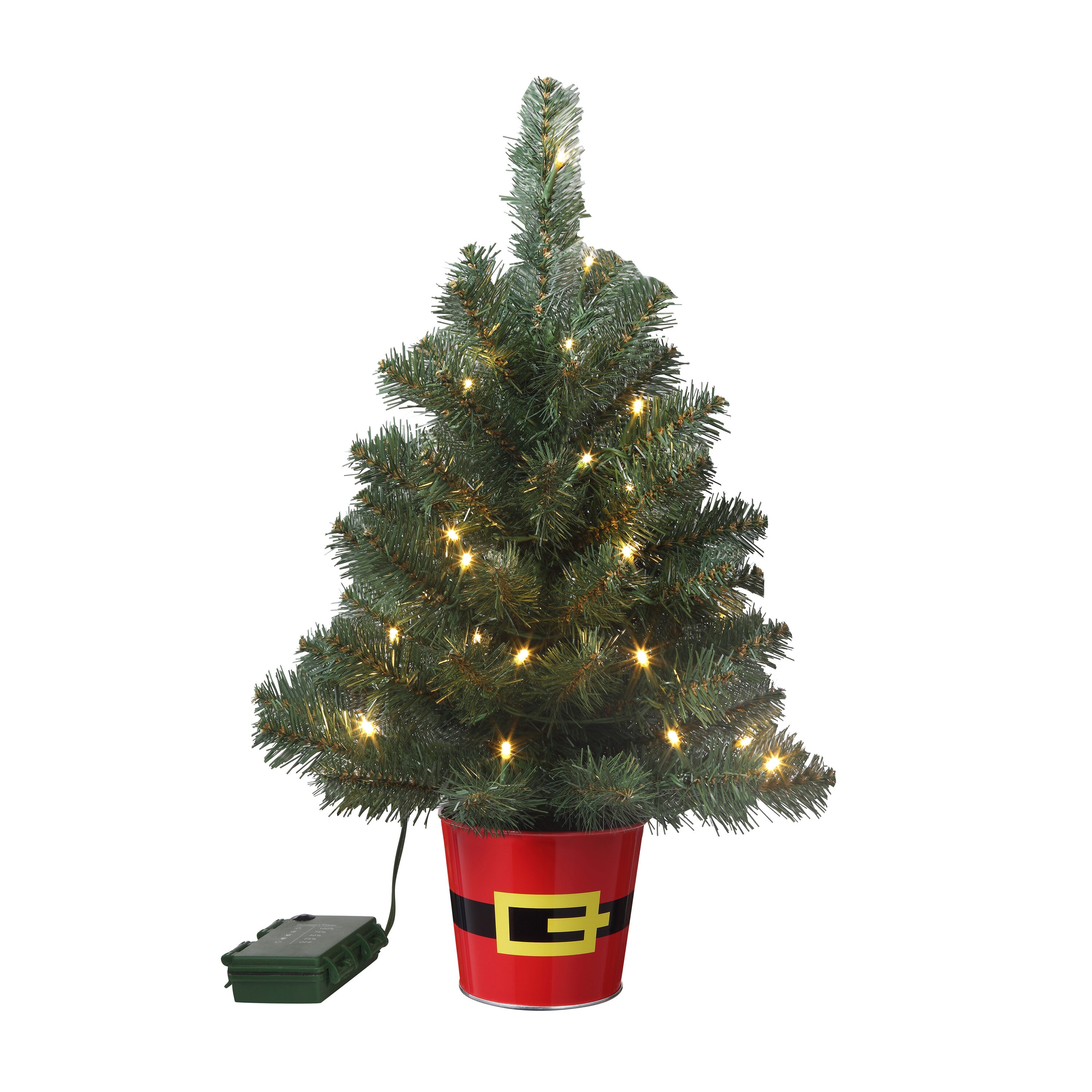 Haute Decor NNT02001 1.7-Feet Pre-lit Artificial Christmas Tree with White LED Lights